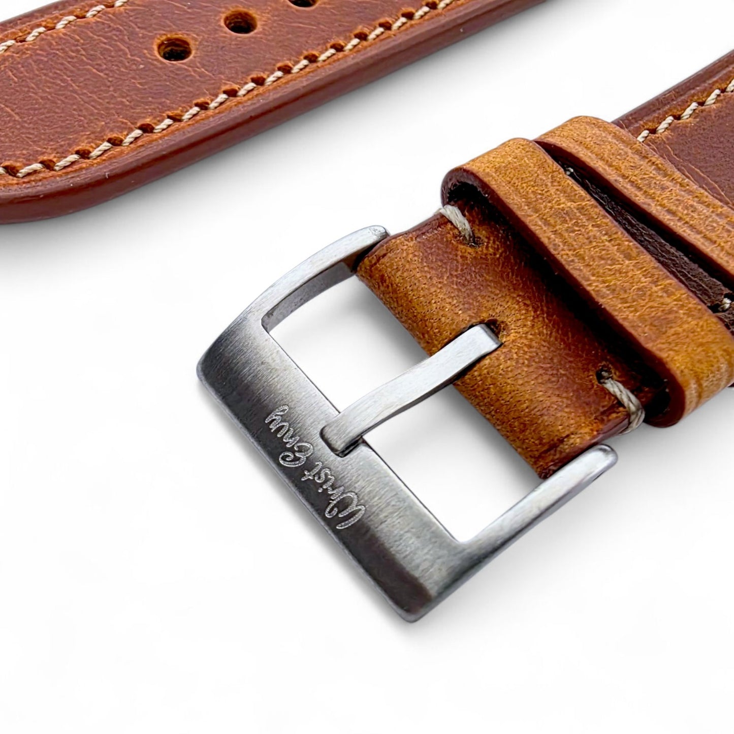 Genuine Full Grain Leather Badalassi Carlo Rally Watch Strap 20mm 22mm Golden Tan