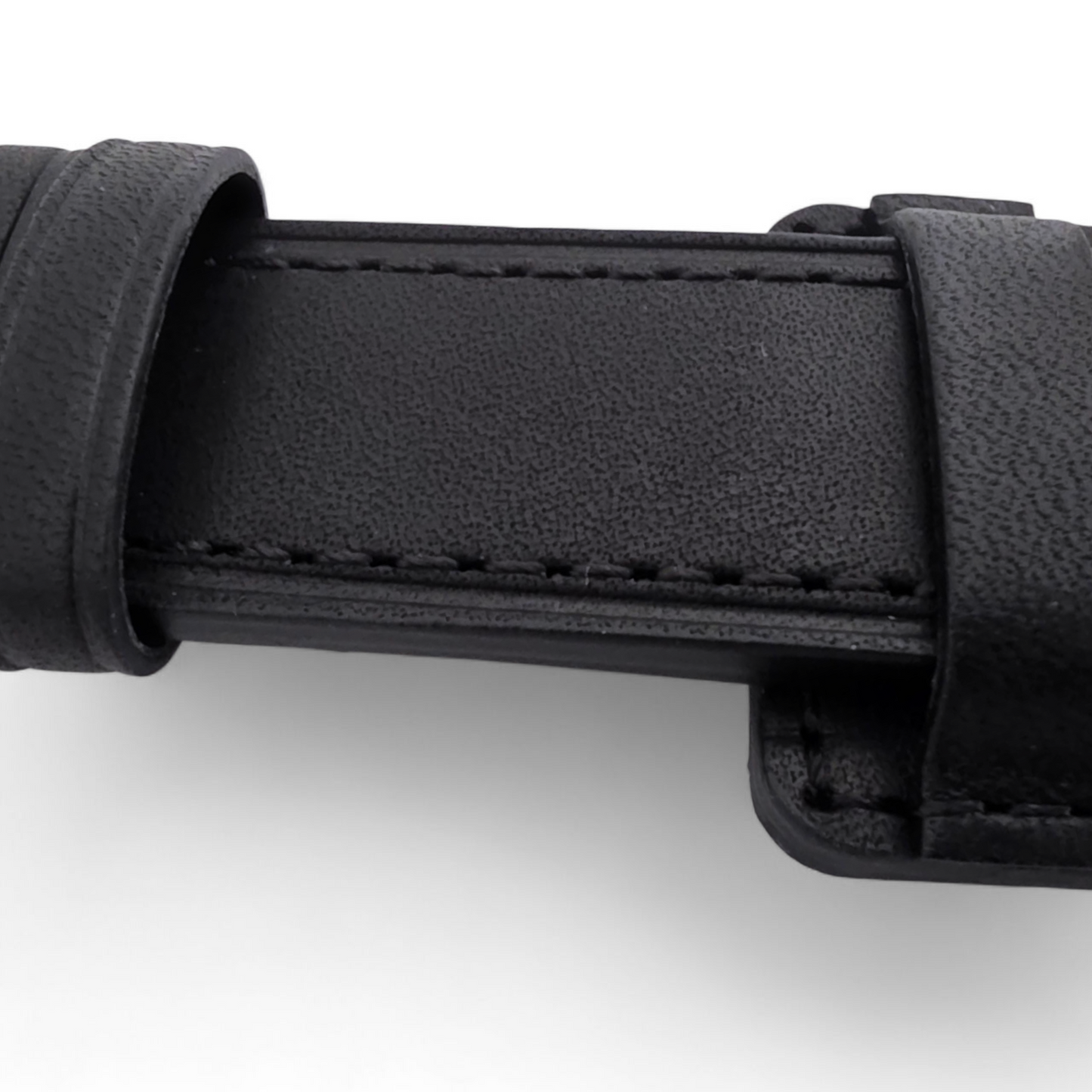 AeroMax Full Grain Leather Bund Watch Strap 20mm 22mm Black
