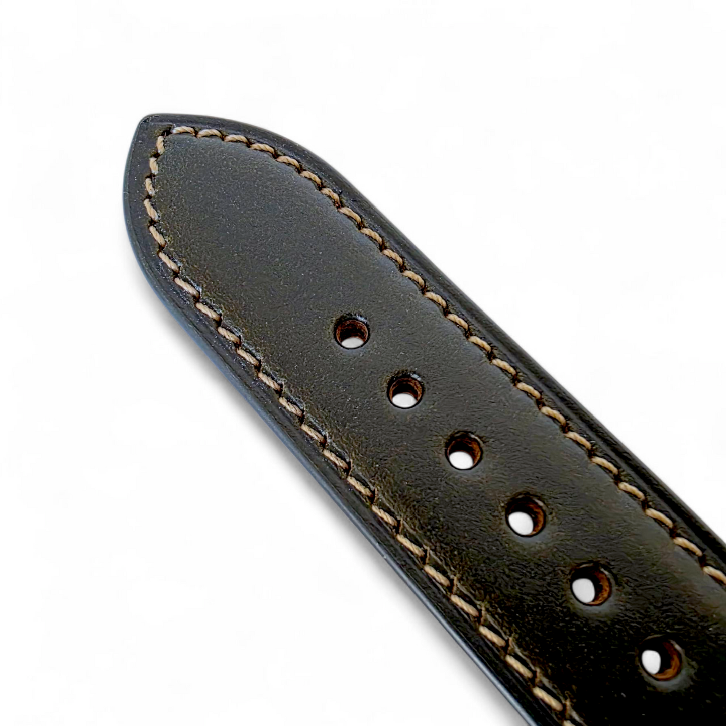 Genuine Horween Chromexcel Full Grain Leather Watch Strap 20mm 22mm Olive Green