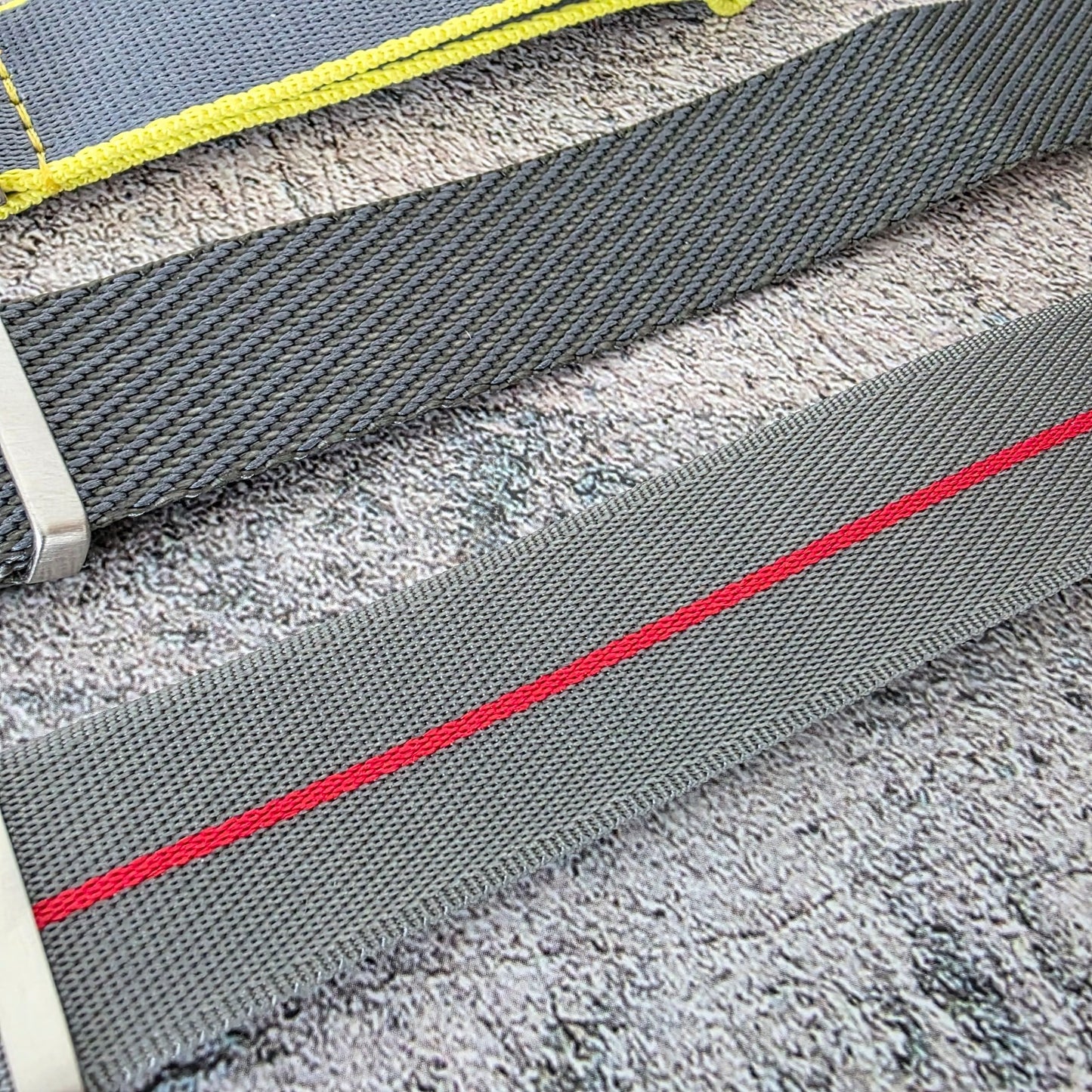 Job Lot of 5 Nylon Watch Straps Bands 22mm Military Grey For Tudor Buckle Mens