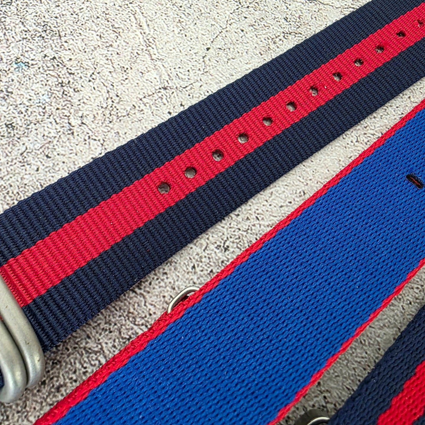 Job Lot of 5 Nylon Watch Straps Bands 22mm Military Blue Red For Tudor Buckle