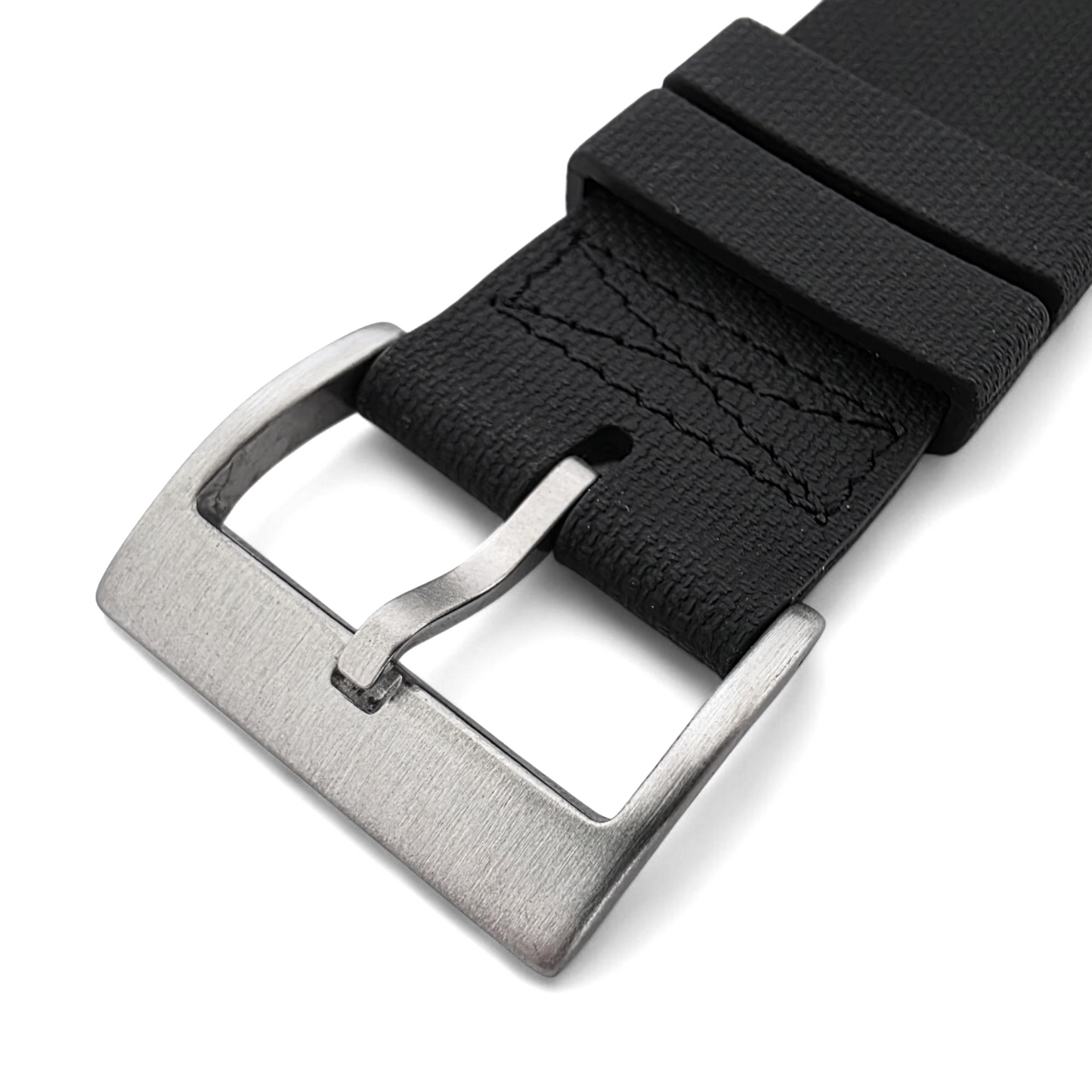 FKM Rubber One Piece Watch Strap Band 1.4mm 20mm 22mm Black
