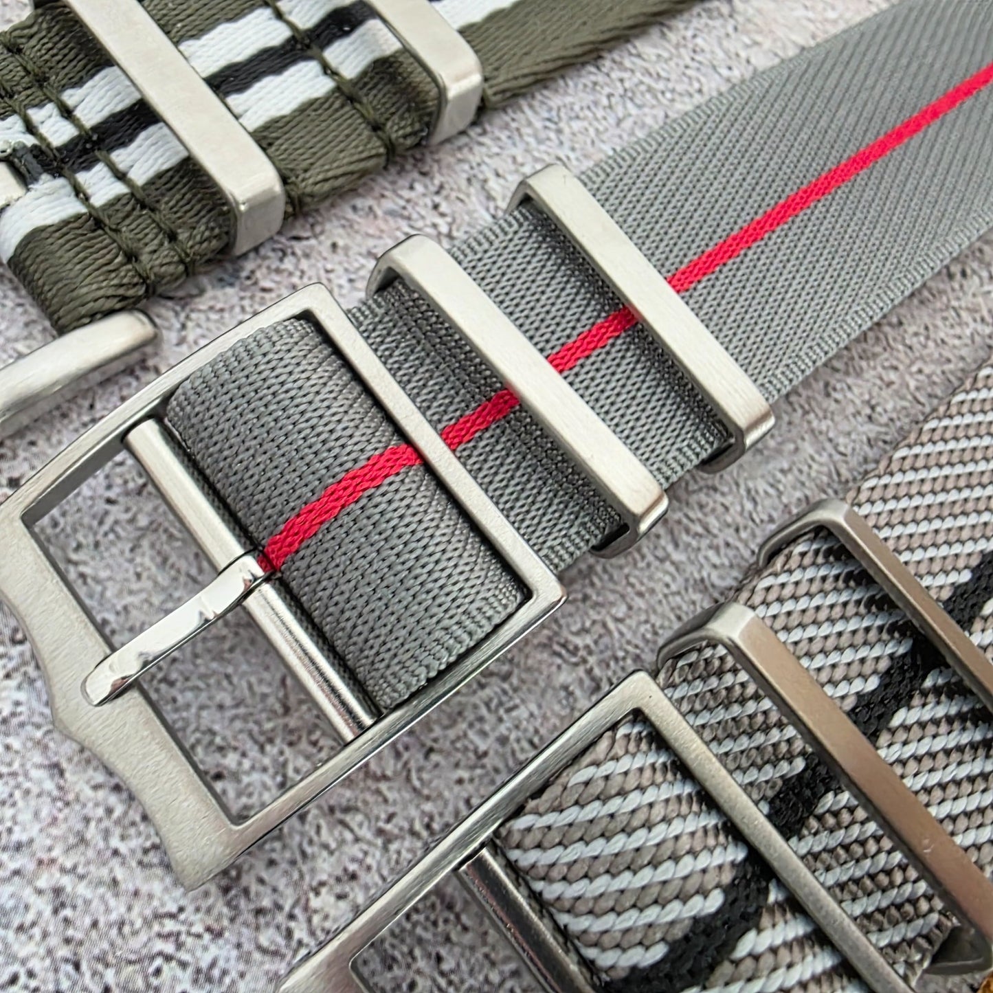 Job Lot of 5 Nylon Watch Straps Bands 22mm Military Mixed For Tudor Buckle Mens