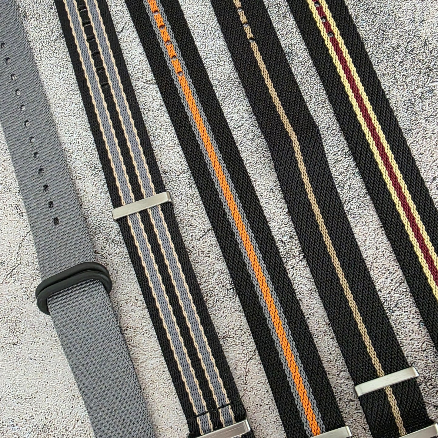 Job Lot of 5 Nylon Watch Straps Bands 20mm Military For Tudor Buckle One Piece