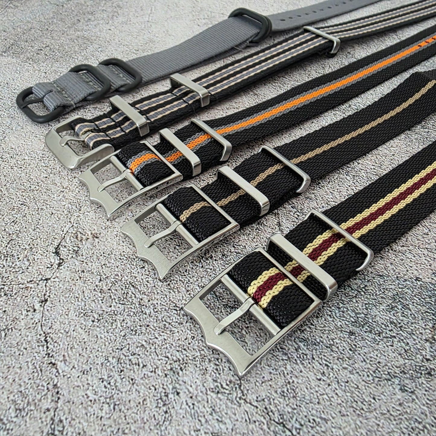 Job Lot of 5 Nylon Watch Straps Bands 20mm Military For Tudor Buckle One Piece