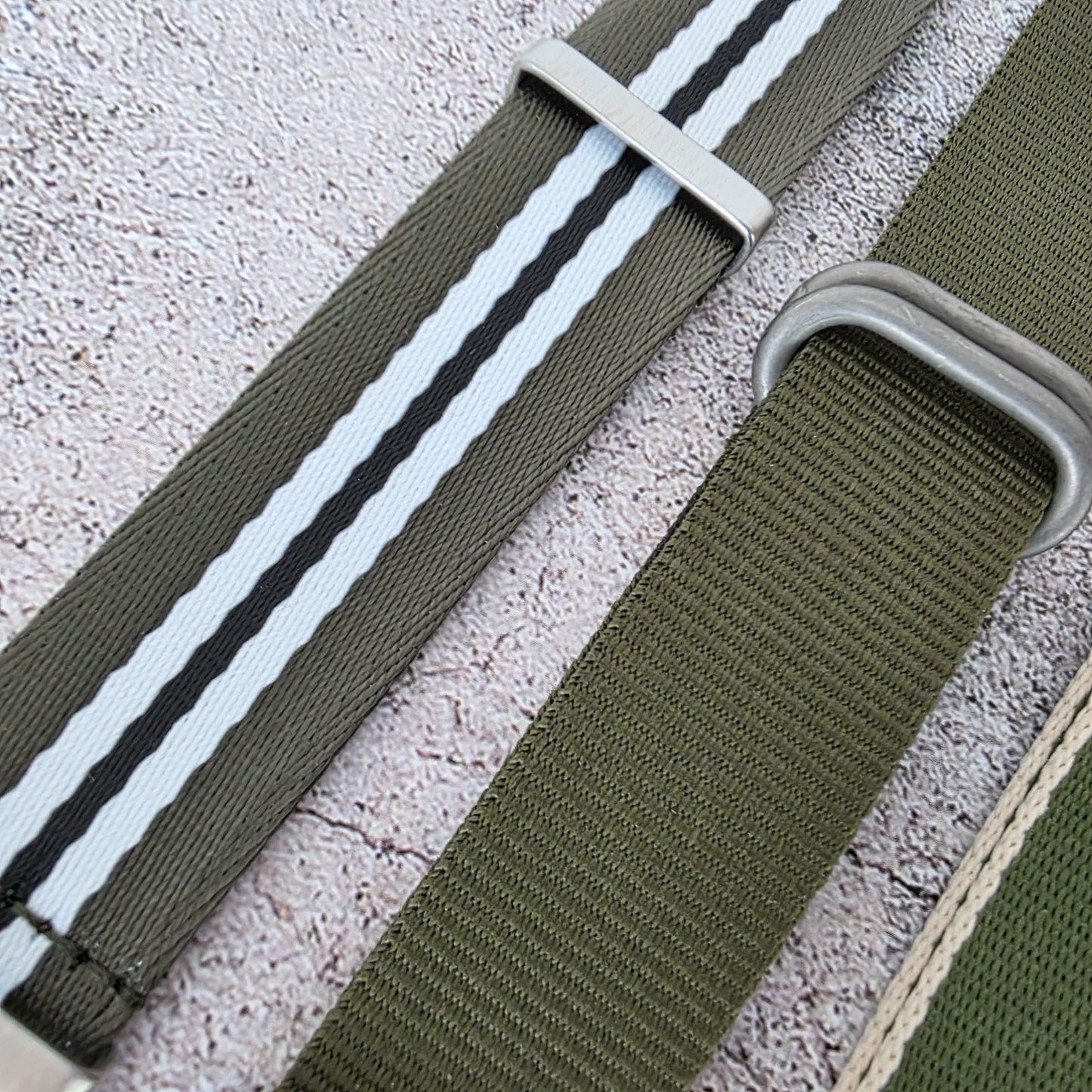 Job Lot of 5 Nylon Watch Straps Bands 22mm Military Green For Tudor Buckle Mens