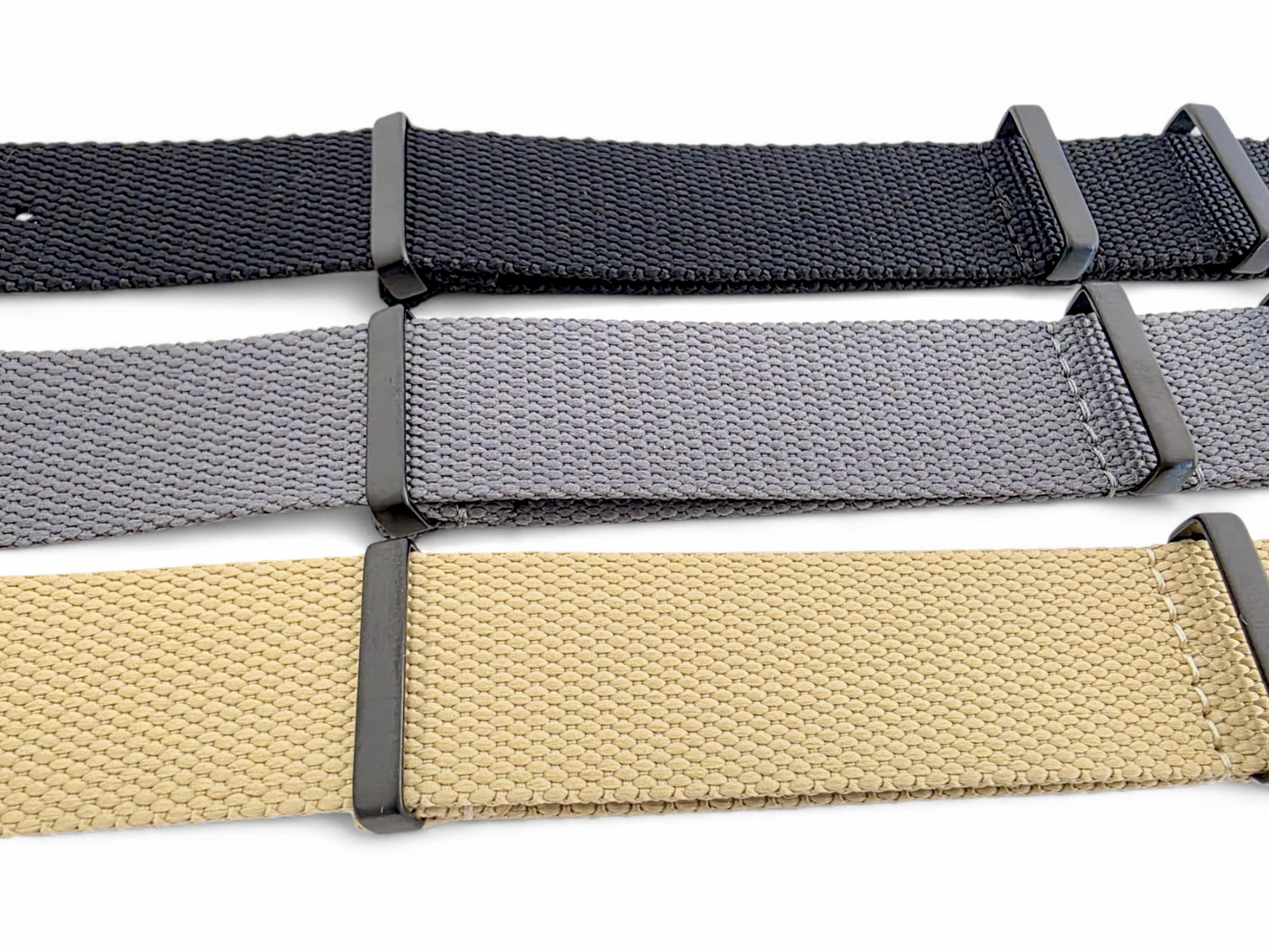 Arbor Hemp Black Buckle Military Watch Strap 20mm 22mm Desert Sand