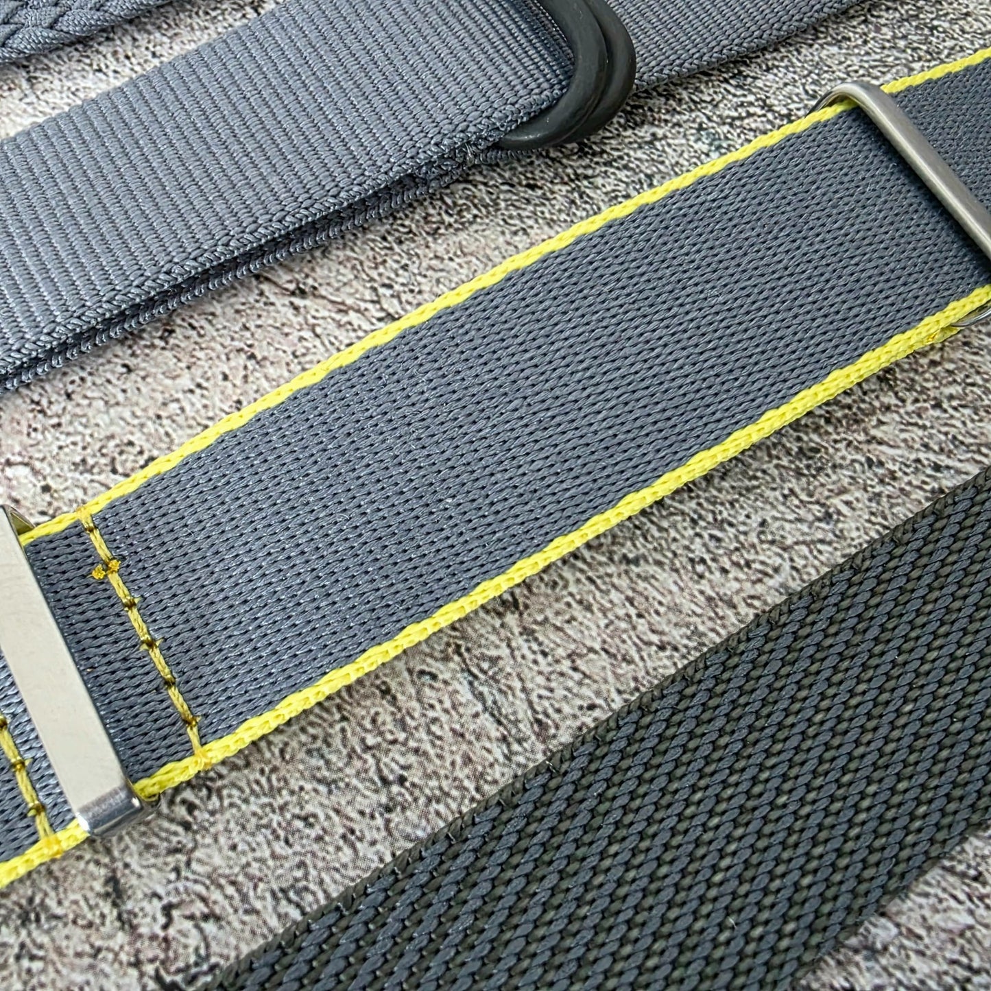 Job Lot of 5 Nylon Watch Straps Bands 22mm Military Grey For Tudor Buckle Mens