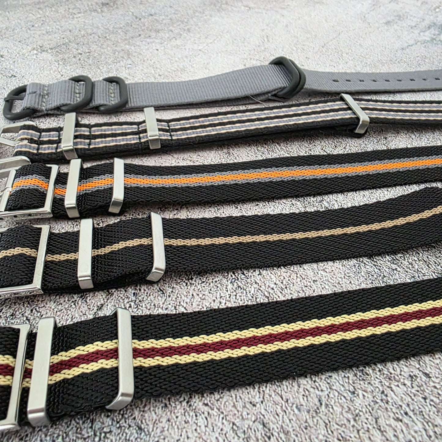 Job Lot of 5 Nylon Watch Straps Bands 20mm Military For Tudor Buckle One Piece