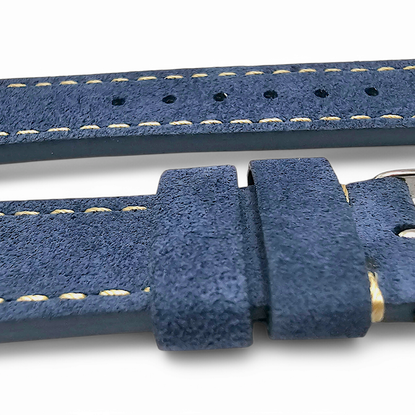 Luxury Italian Suede Strap For Apple Watch Cobalt Blue