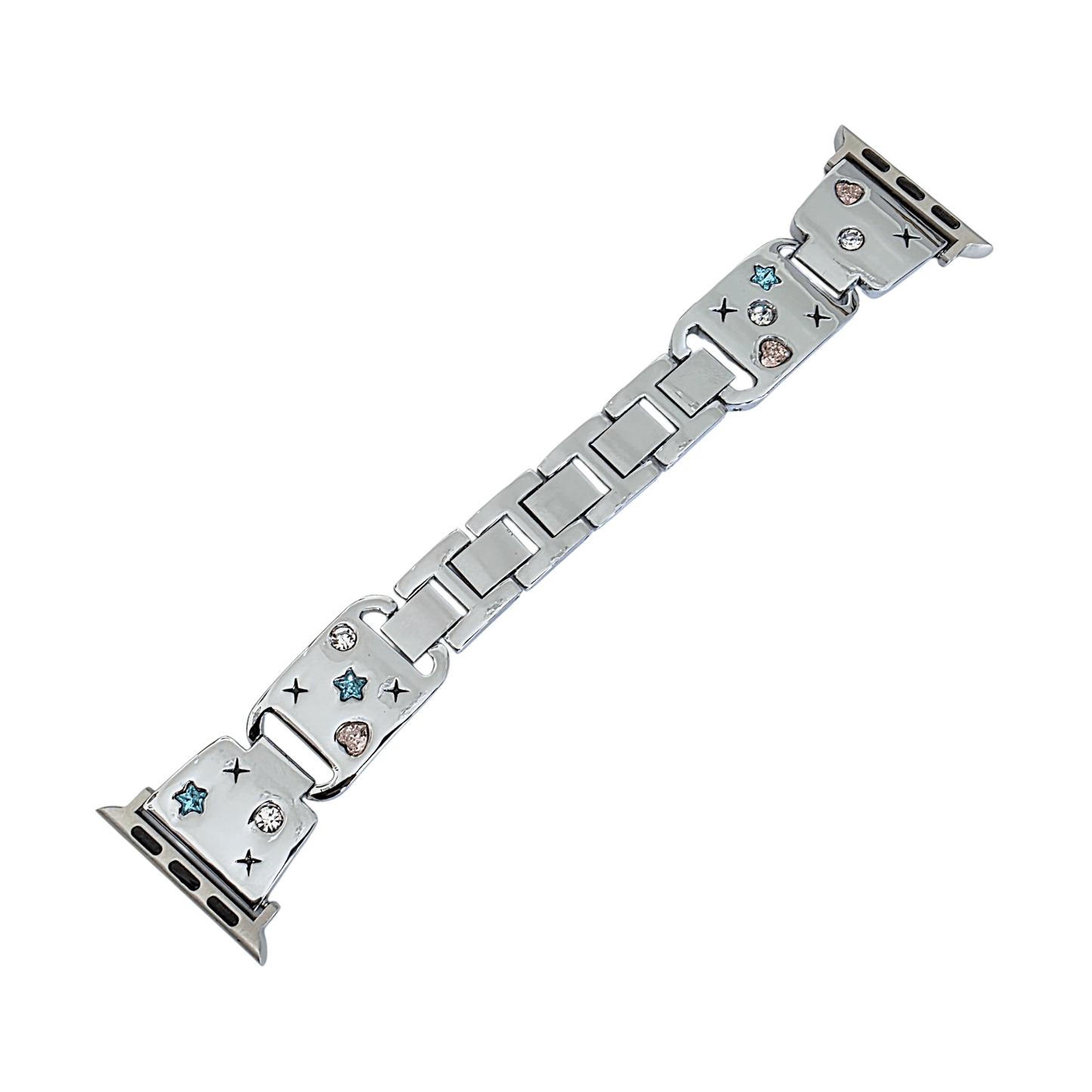 Aurora Gem Metal Bracelet For Apple Watch Silver - Wrist Envy