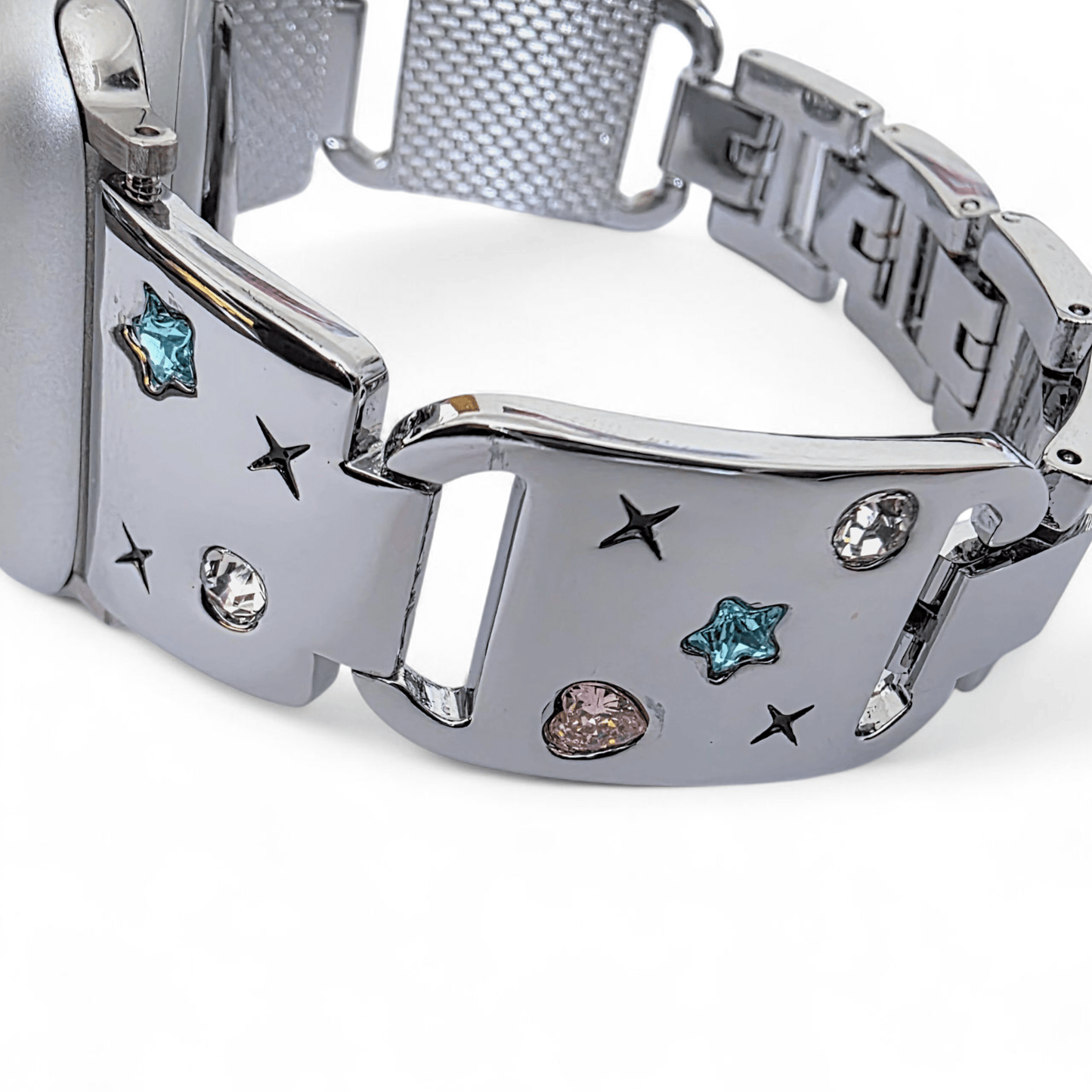 Aurora Gem Metal Bracelet For Apple Watch Silver - Wrist Envy
