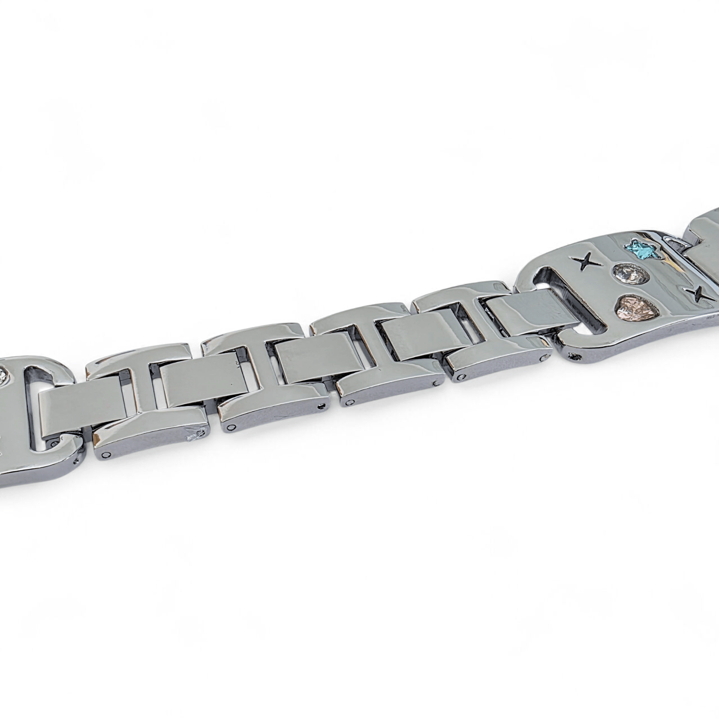 Aurora Gem Metal Bracelet For Apple Watch Silver - Wrist Envy
