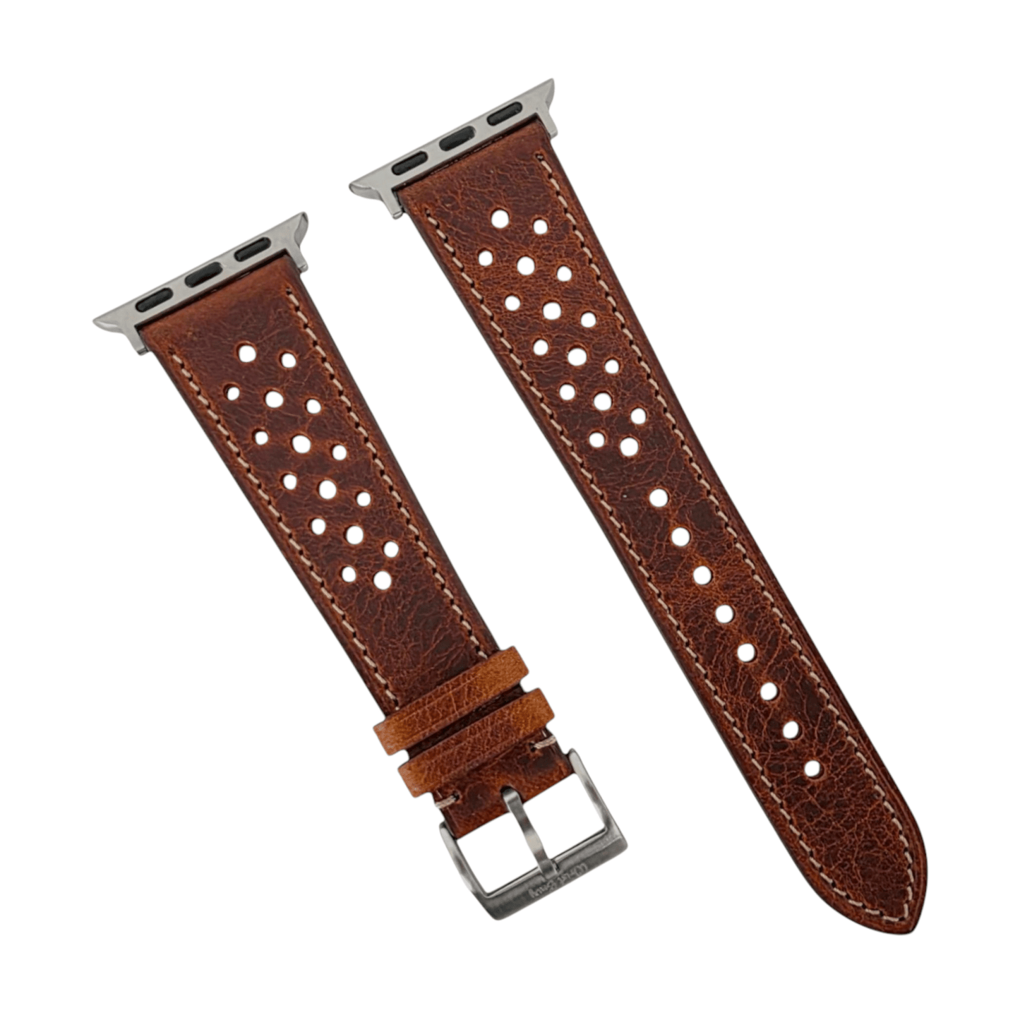 Badalassi Carlo Full Grain Leather Strap For Apple Watch Dark Brown - Wrist Envy