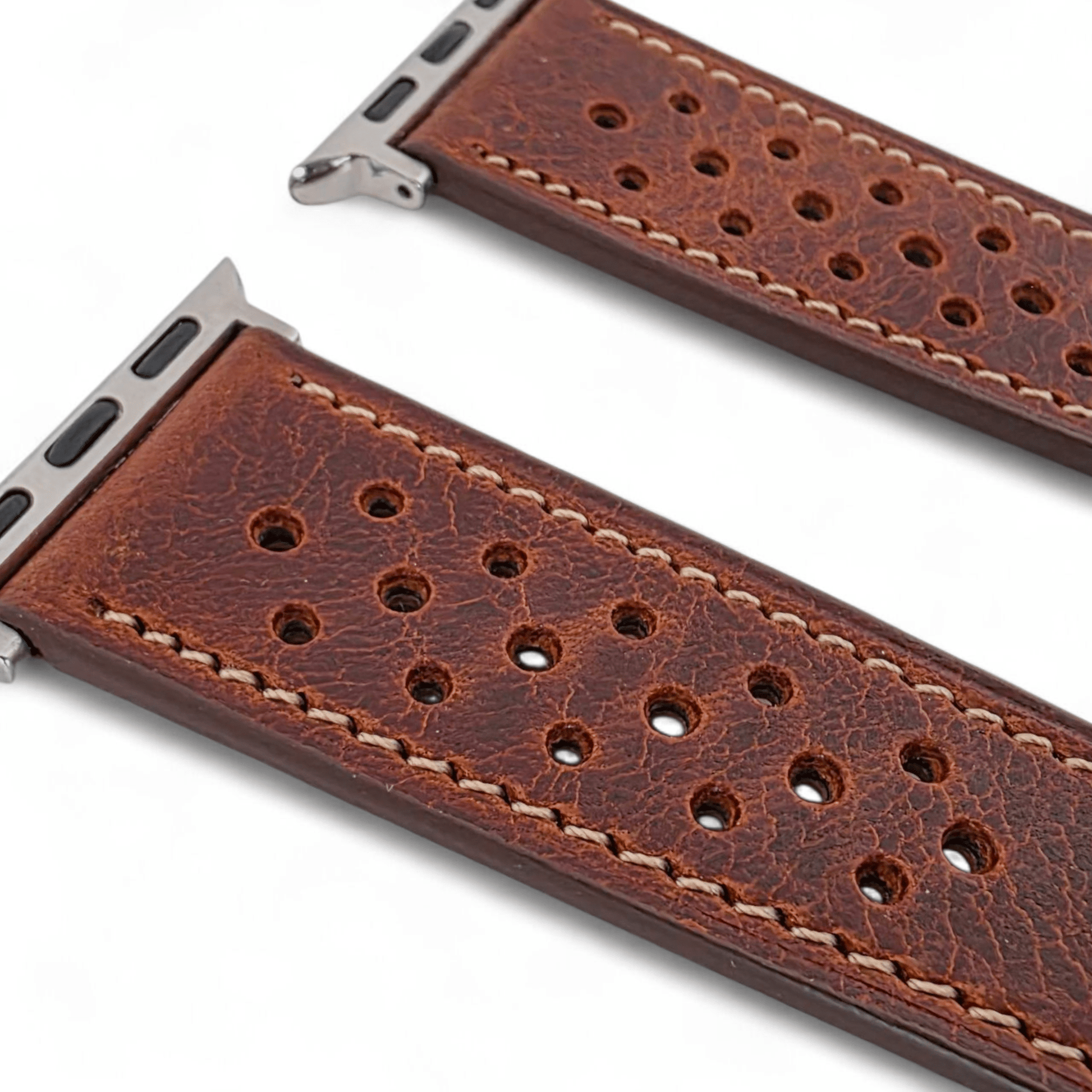 Badalassi Carlo Full Grain Leather Strap For Apple Watch Dark Brown - Wrist Envy