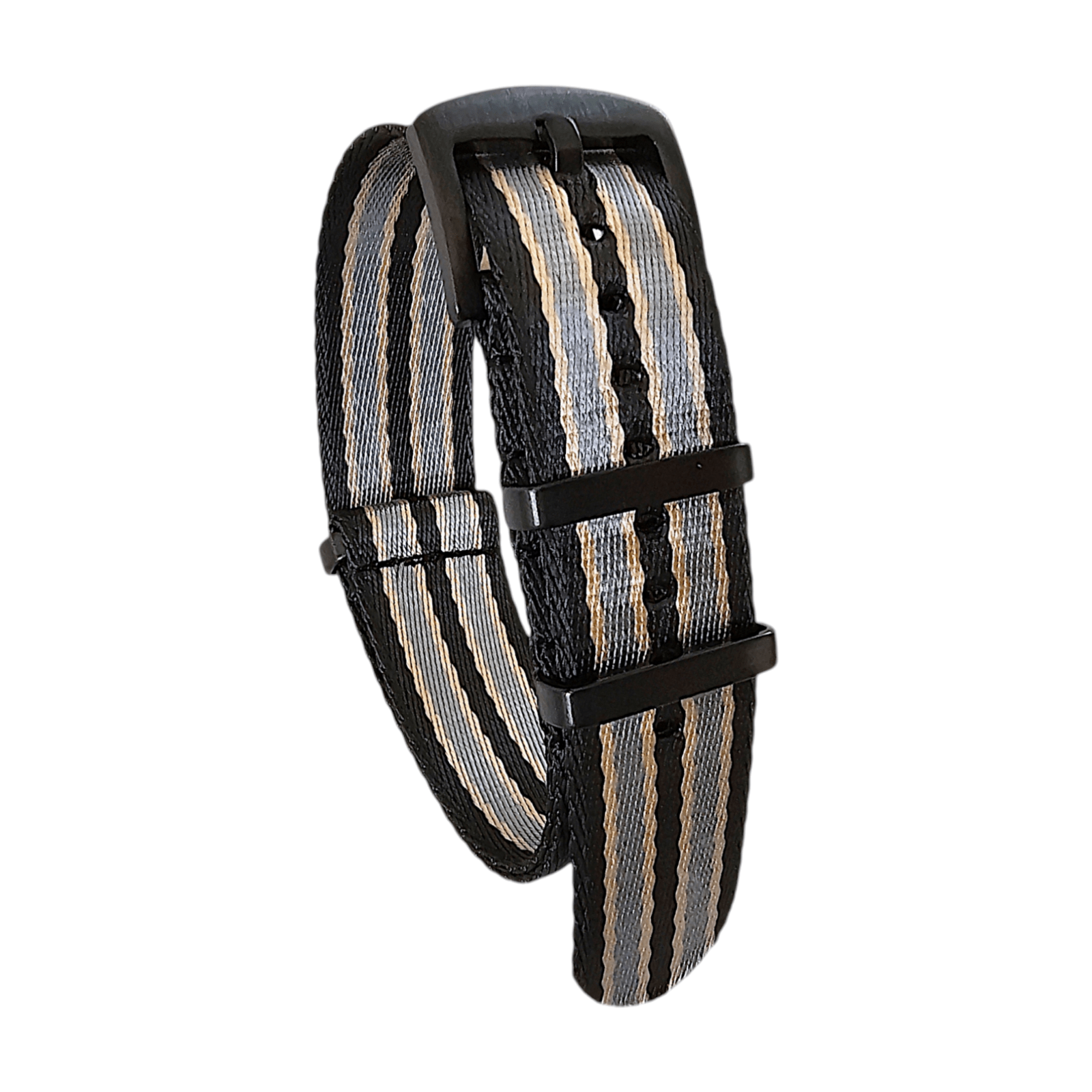 Black Buckle Nylon Military Strap James Bond 20mm 22mm - Wrist Envy