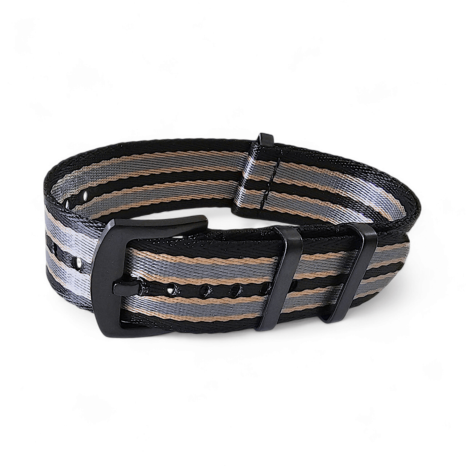 Black Buckle Nylon Military Strap James Bond 20mm 22mm - Wrist Envy
