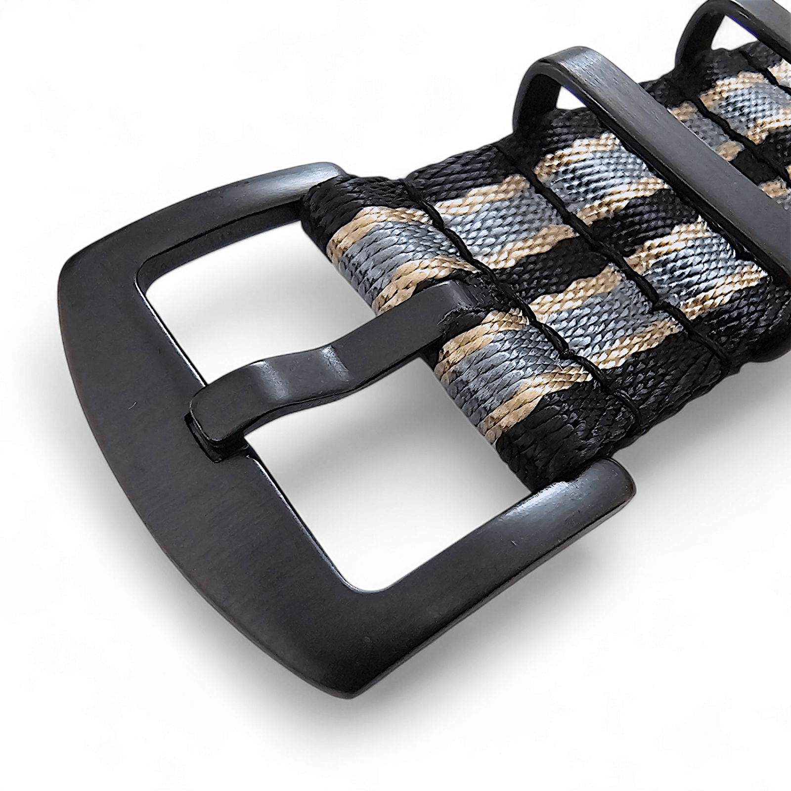 Black Buckle Nylon Military Strap James Bond 20mm 22mm - Wrist Envy