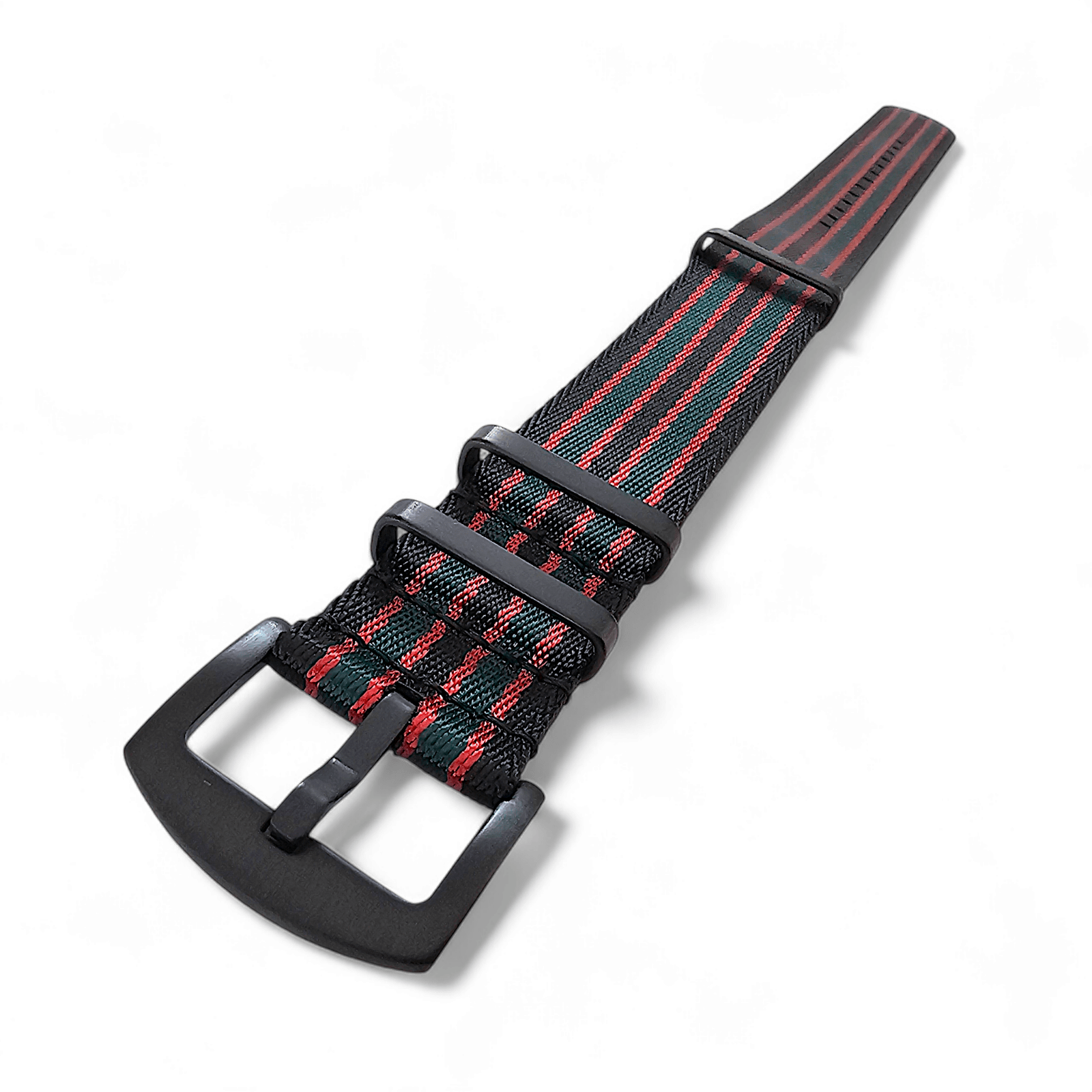 Black Buckle Nylon Military Strap James Bond 20mm 22mm - Wrist Envy