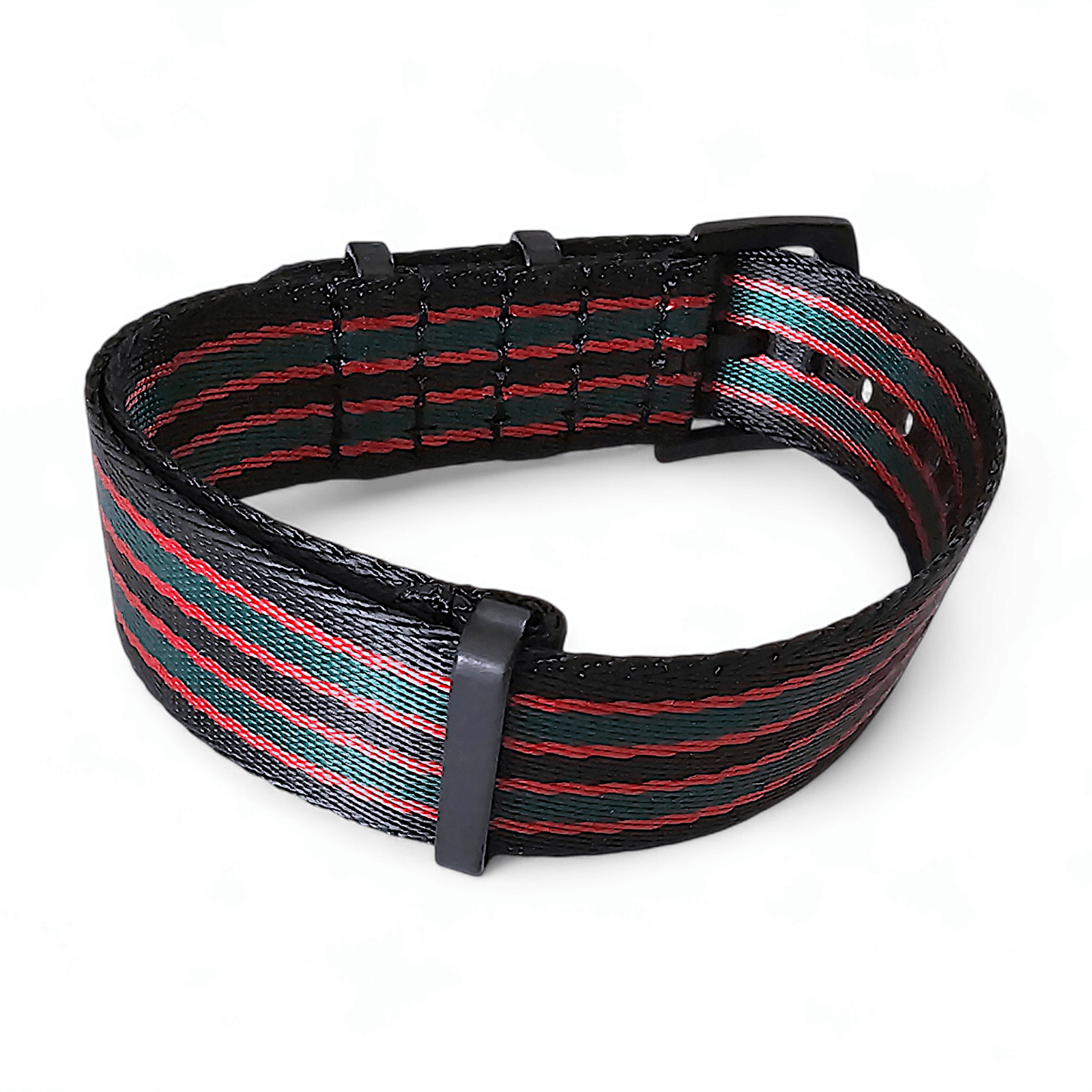 Black Buckle Nylon Military Strap James Bond 20mm 22mm - Wrist Envy
