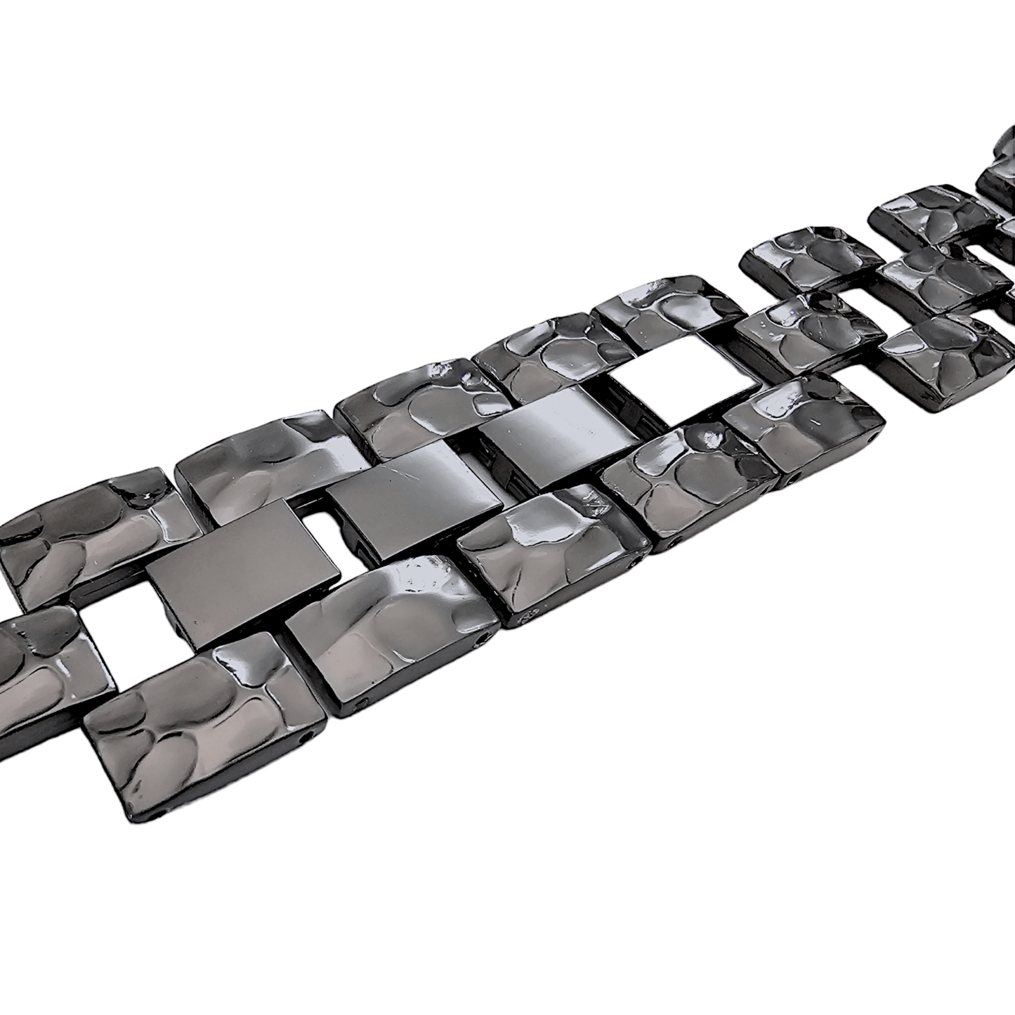 Black Crushed metal bracelet for Apple Watch Strap Band - Wrist Envy
