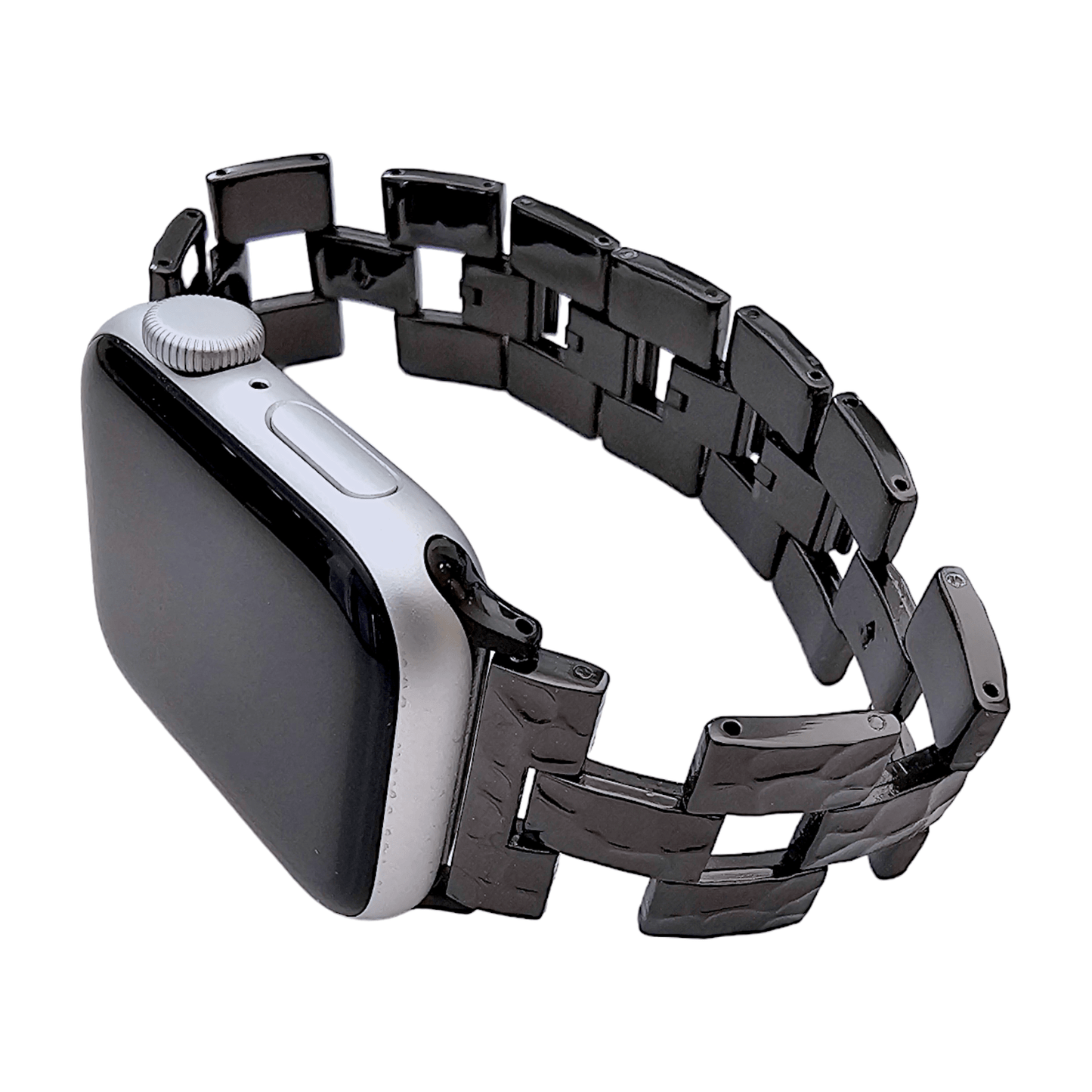 Black Crushed metal bracelet for Apple Watch Strap Band - Wrist Envy