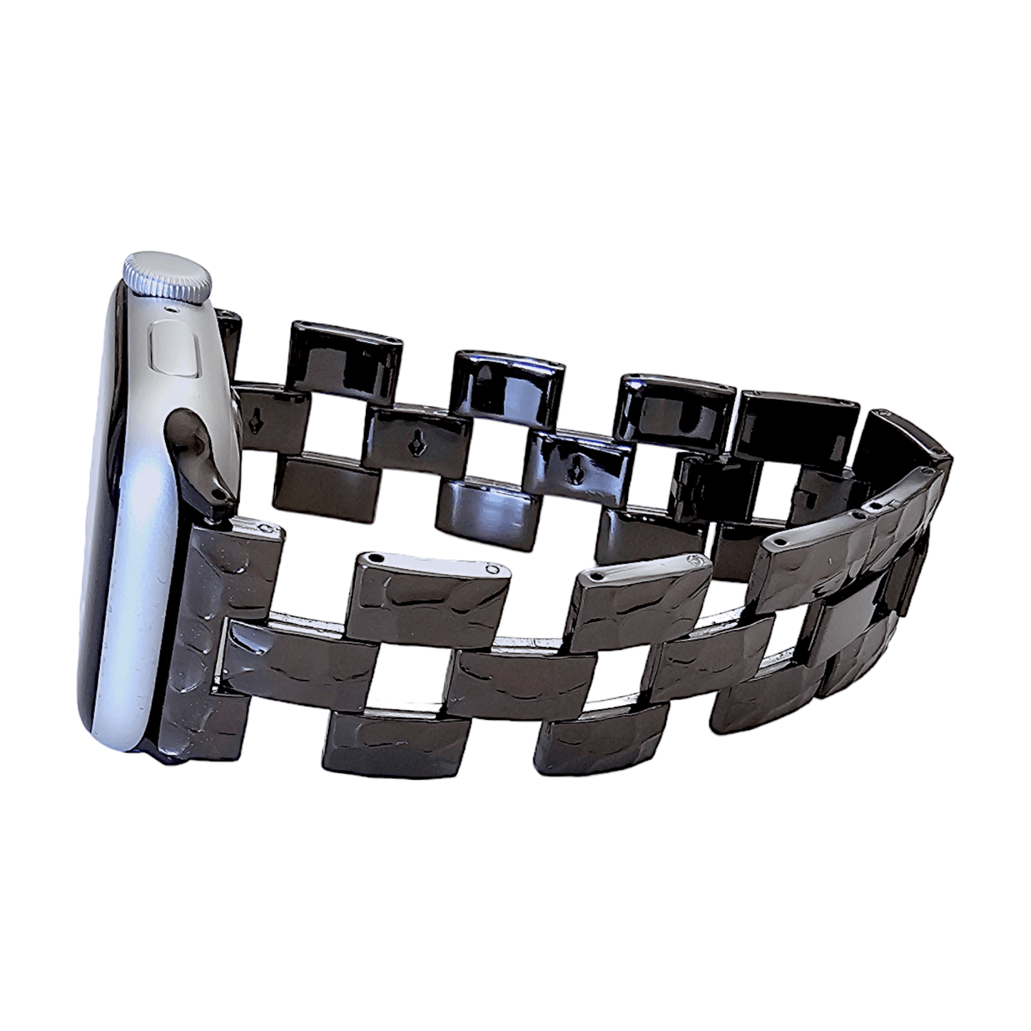 Black Crushed metal bracelet for Apple Watch Strap Band - Wrist Envy