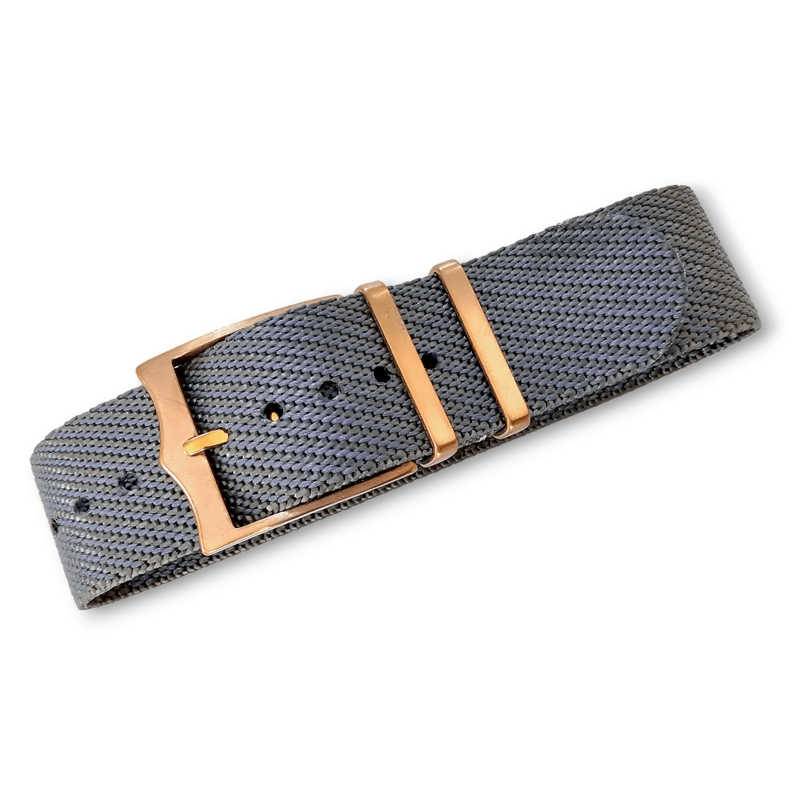 Bronze Buckle Single Pass Watch Strap Band Nylon 20mm 22mm - Wrist Envy