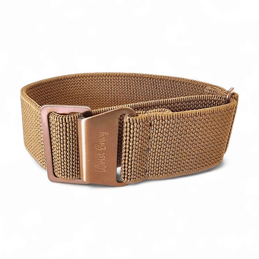 Bronze Elastic Nylon French Navy Marine Nationale Watch Strap 20mm 22mm Beige - Wrist Envy