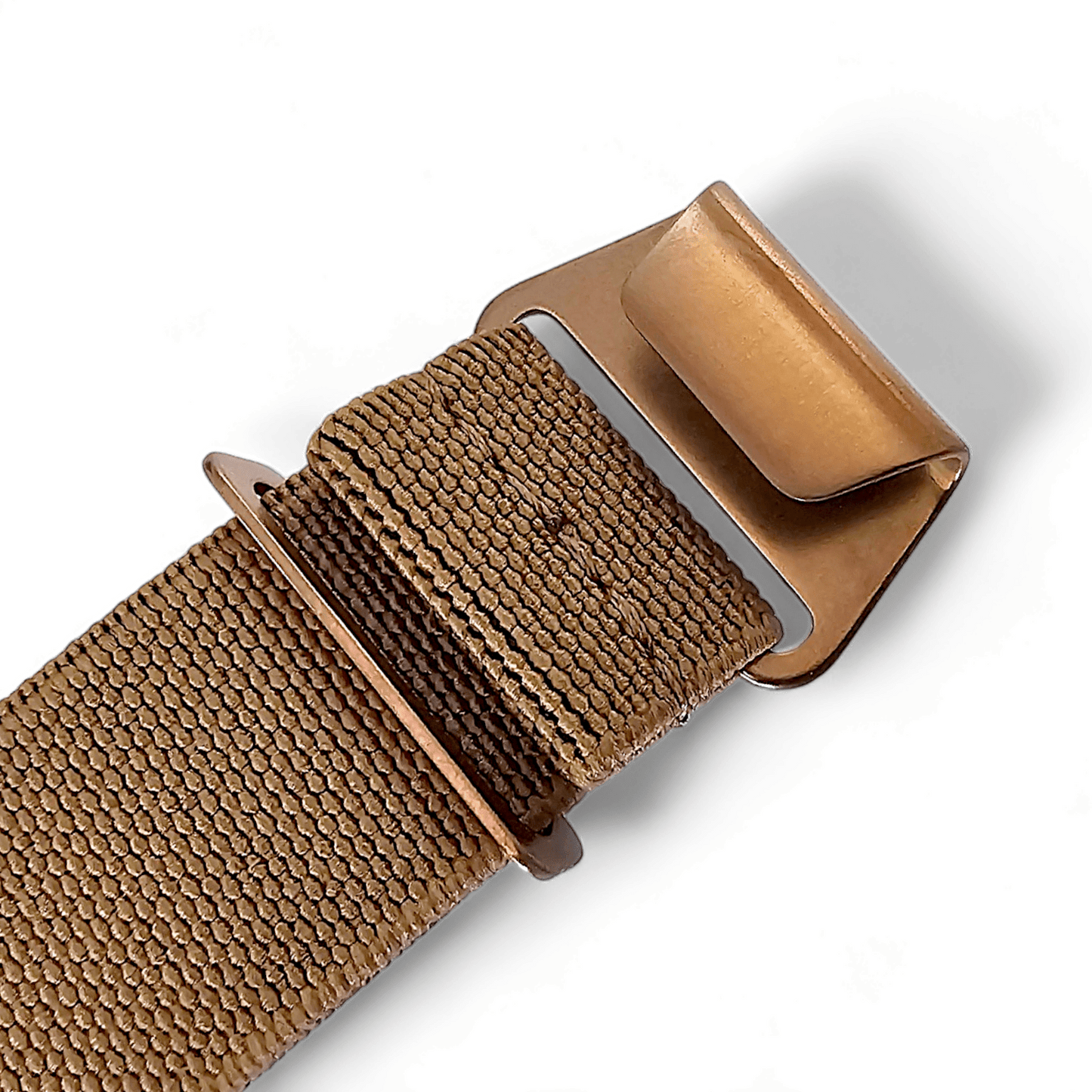 Bronze Elastic Nylon French Navy Marine Nationale Watch Strap 20mm 22mm Beige - Wrist Envy