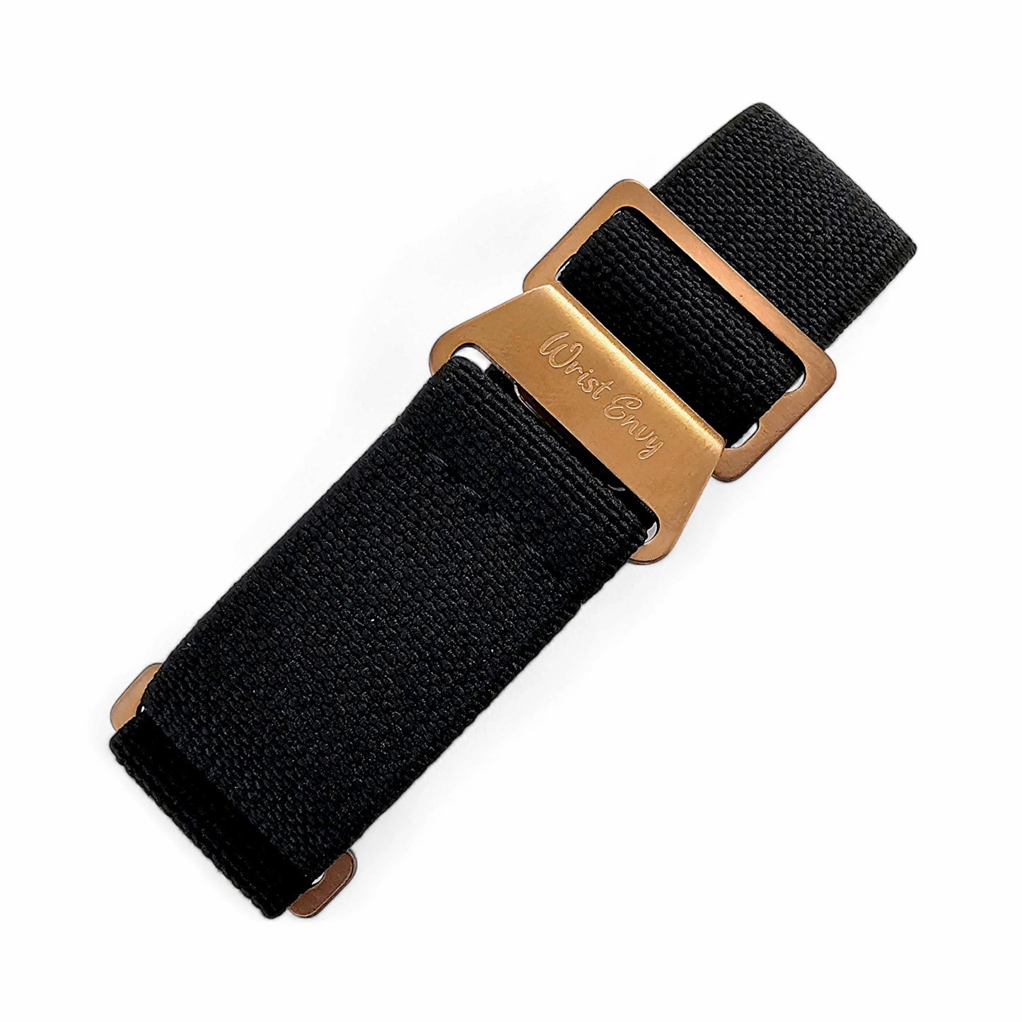 Bronze Elastic Nylon French Navy Marine Nationale Watch Strap 20mm 22mm Black - Wrist Envy