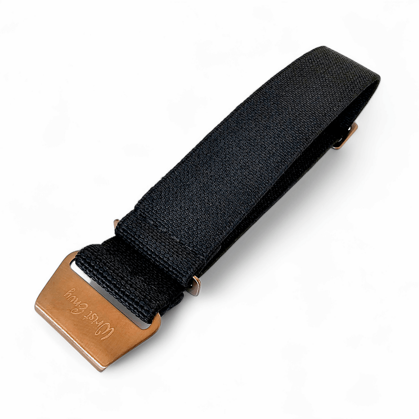 Bronze Elastic Nylon French Navy Marine Nationale Watch Strap 20mm 22mm Black - Wrist Envy