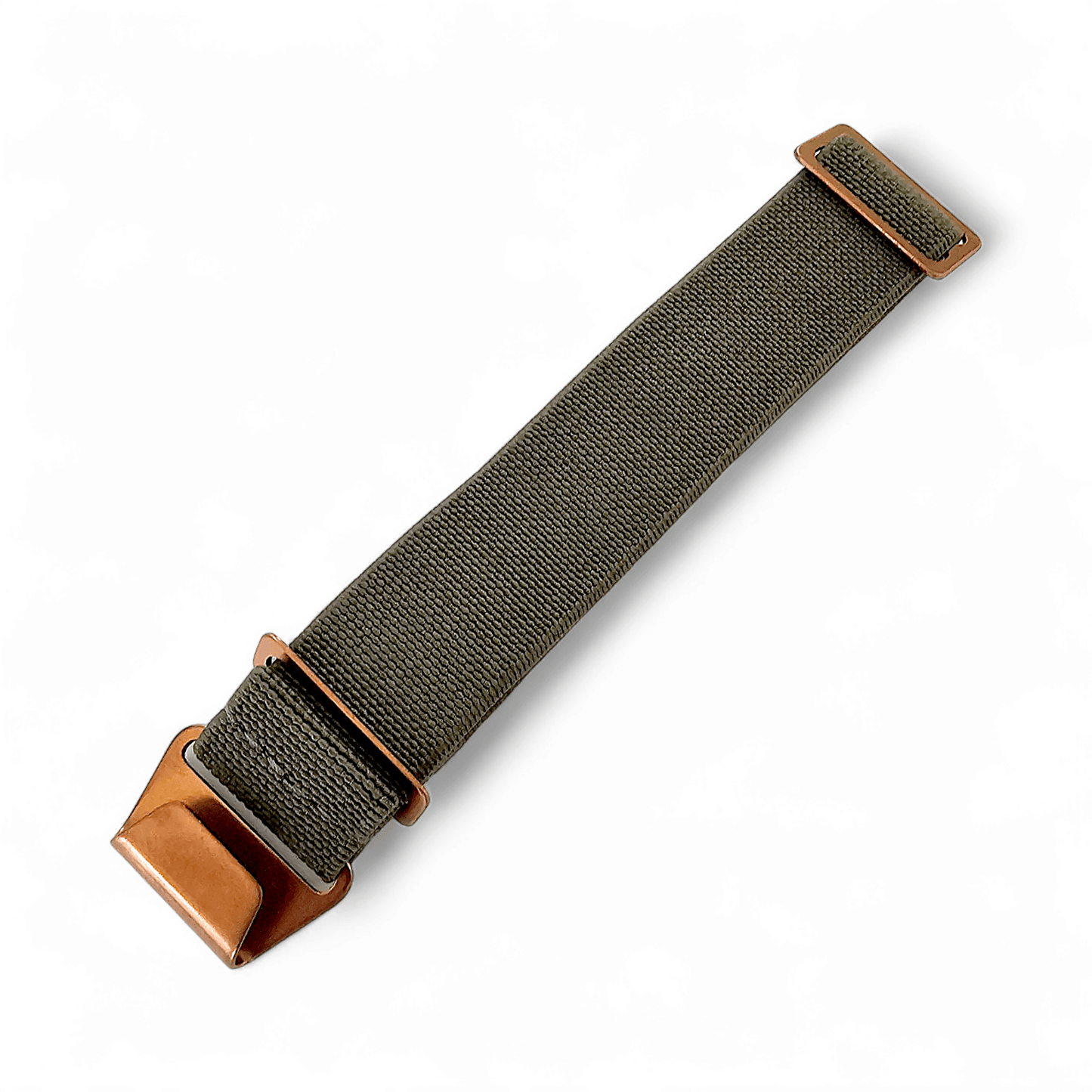 Bronze Elastic Nylon French Navy Marine Nationale Watch Strap 20mm 22mm Green - Wrist Envy