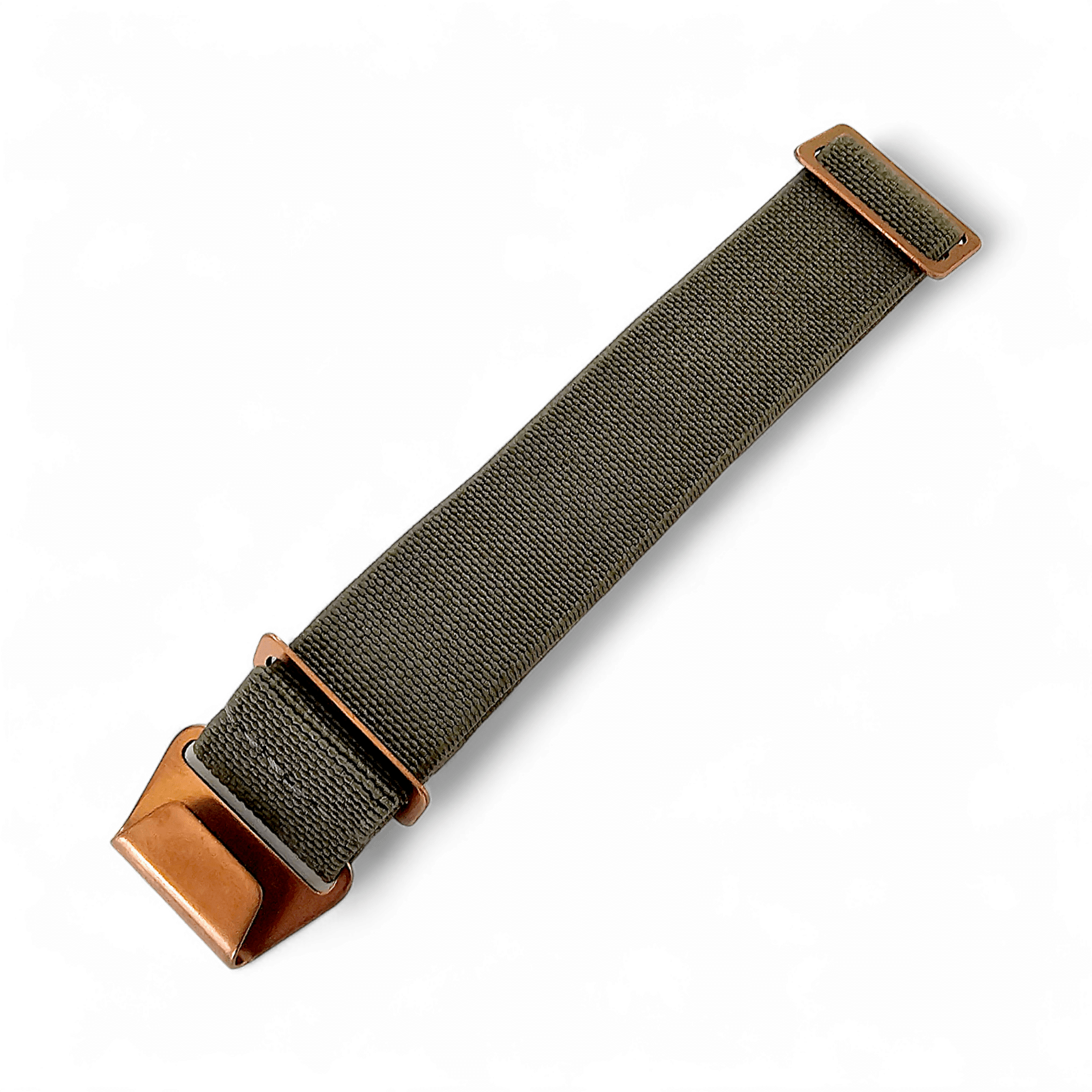 Bronze Elastic Nylon French Navy Marine Nationale Watch Strap 20mm 22mm Green - Wrist Envy