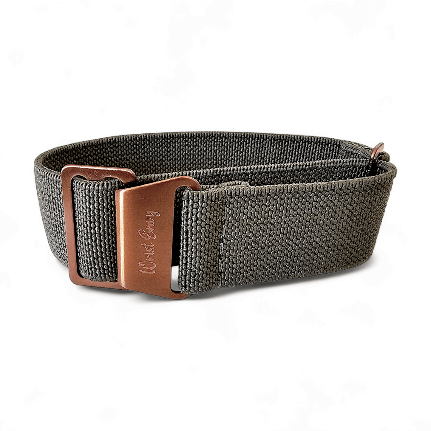 Bronze Elastic Nylon French Navy Marine Nationale Watch Strap 20mm 22mm Green - Wrist Envy