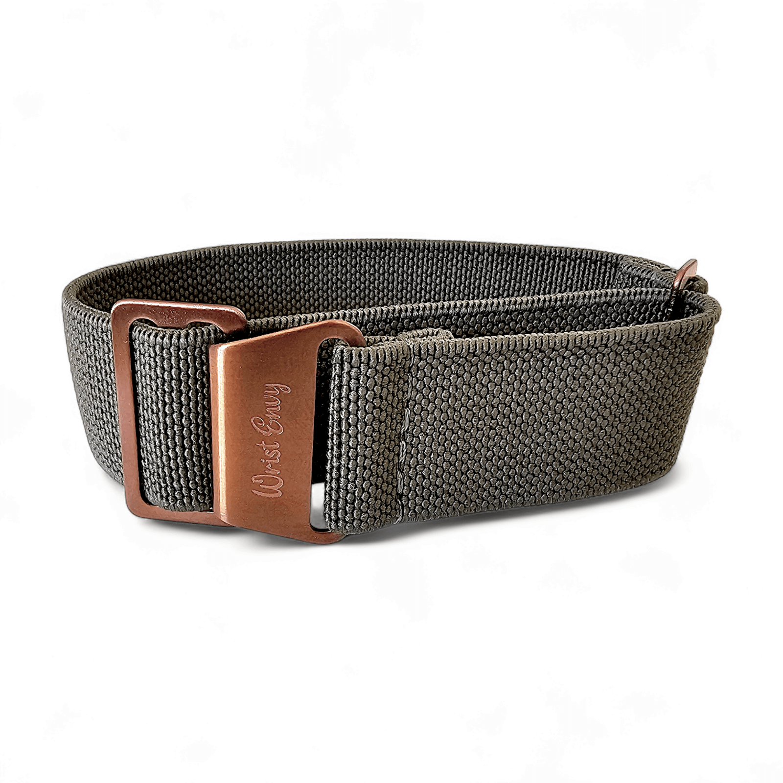 Bronze Elastic Nylon French Navy Marine Nationale Watch Strap 20mm 22mm Green - Wrist Envy