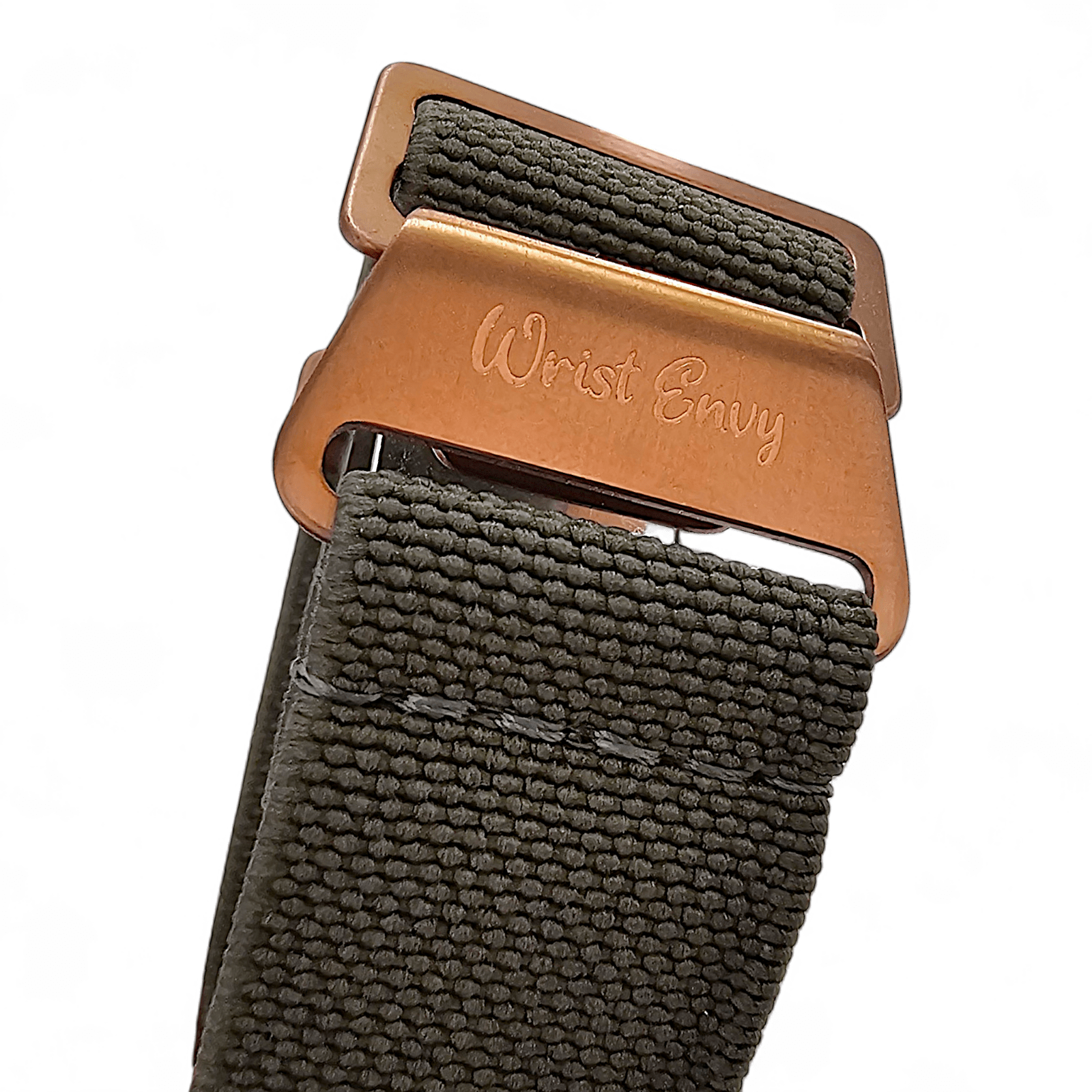 Bronze Elastic Nylon French Navy Marine Nationale Watch Strap 20mm 22mm Green - Wrist Envy