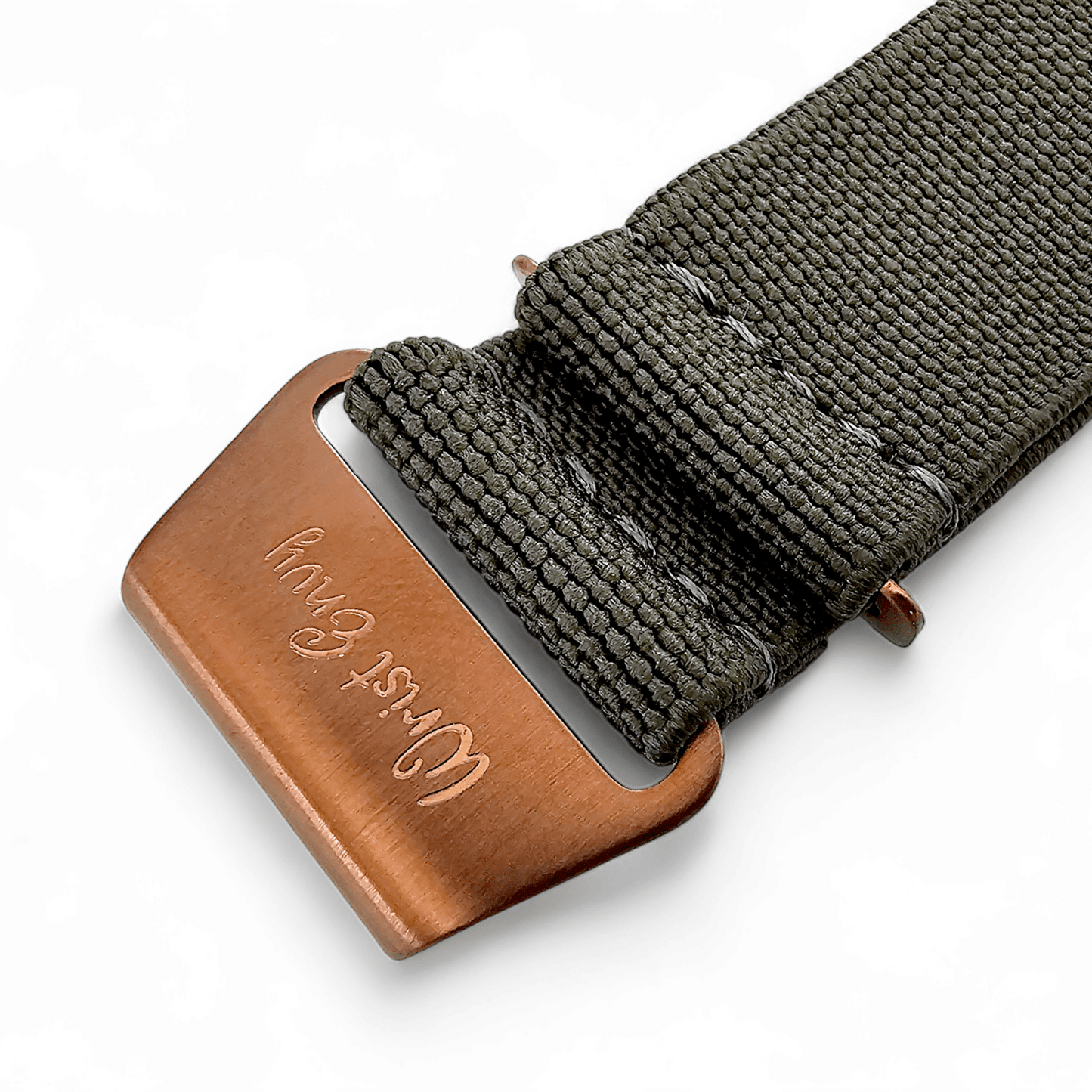 Bronze Elastic Nylon French Navy Marine Nationale Watch Strap 20mm 22mm Green - Wrist Envy