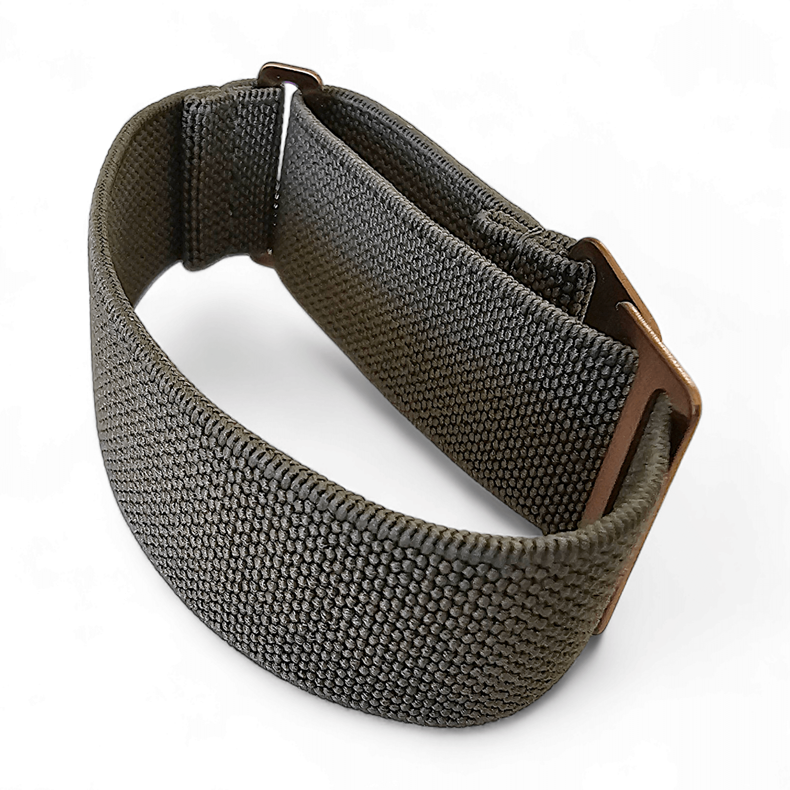 Bronze Elastic Nylon French Navy Marine Nationale Watch Strap 20mm 22mm Green - Wrist Envy