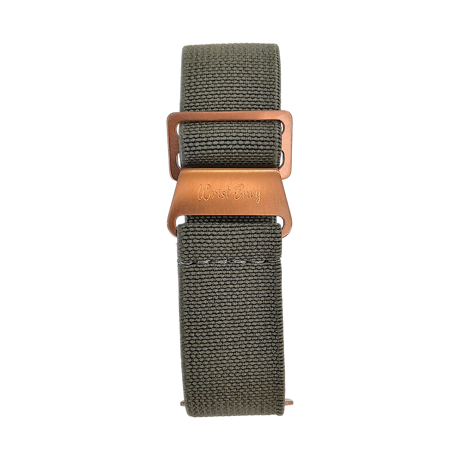 Bronze Elastic Nylon French Navy Marine Nationale Watch Strap 20mm 22mm Green - Wrist Envy