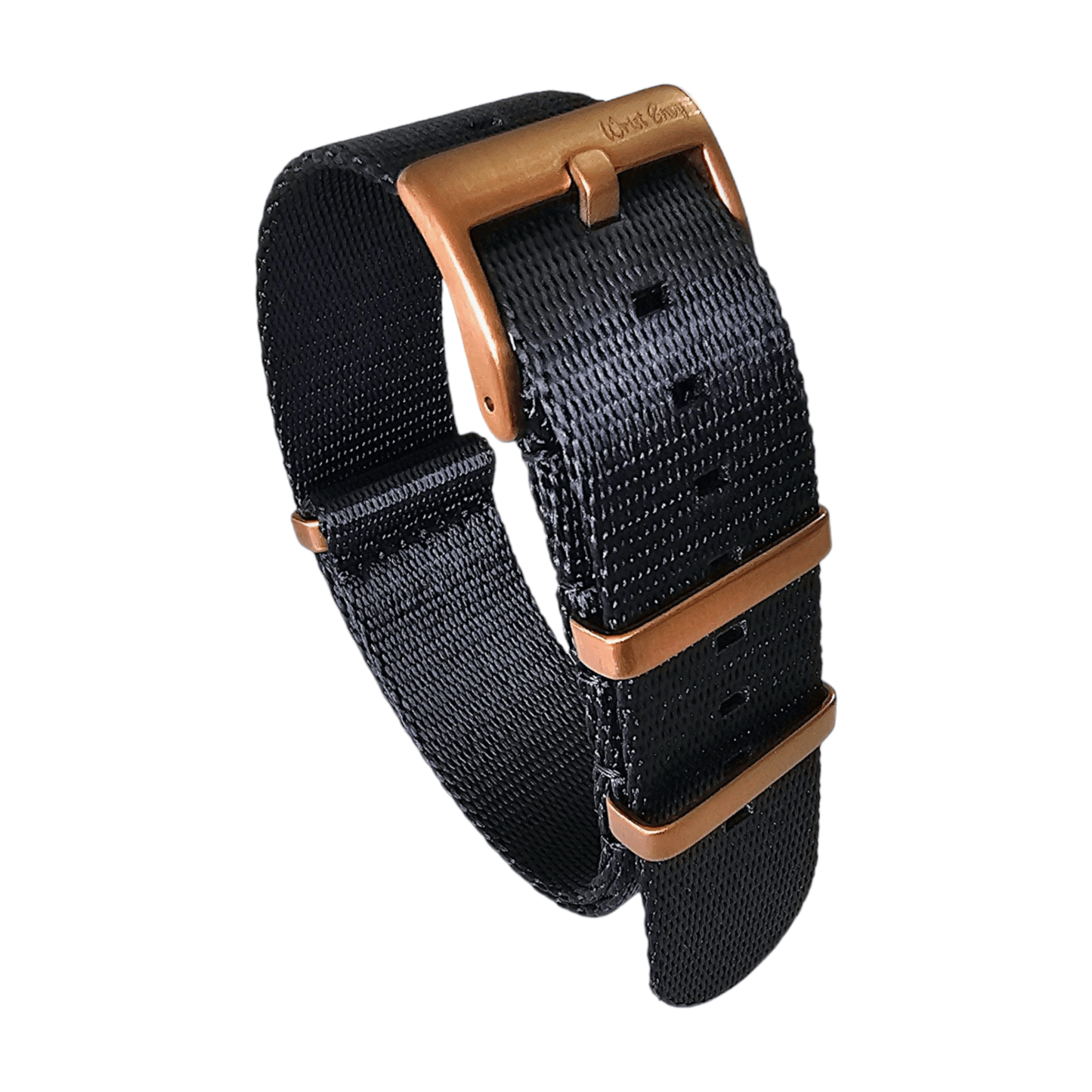Bronze Military 1.4mm Thick Watch Strap Nylon 20mm 22mm Black - Wrist Envy