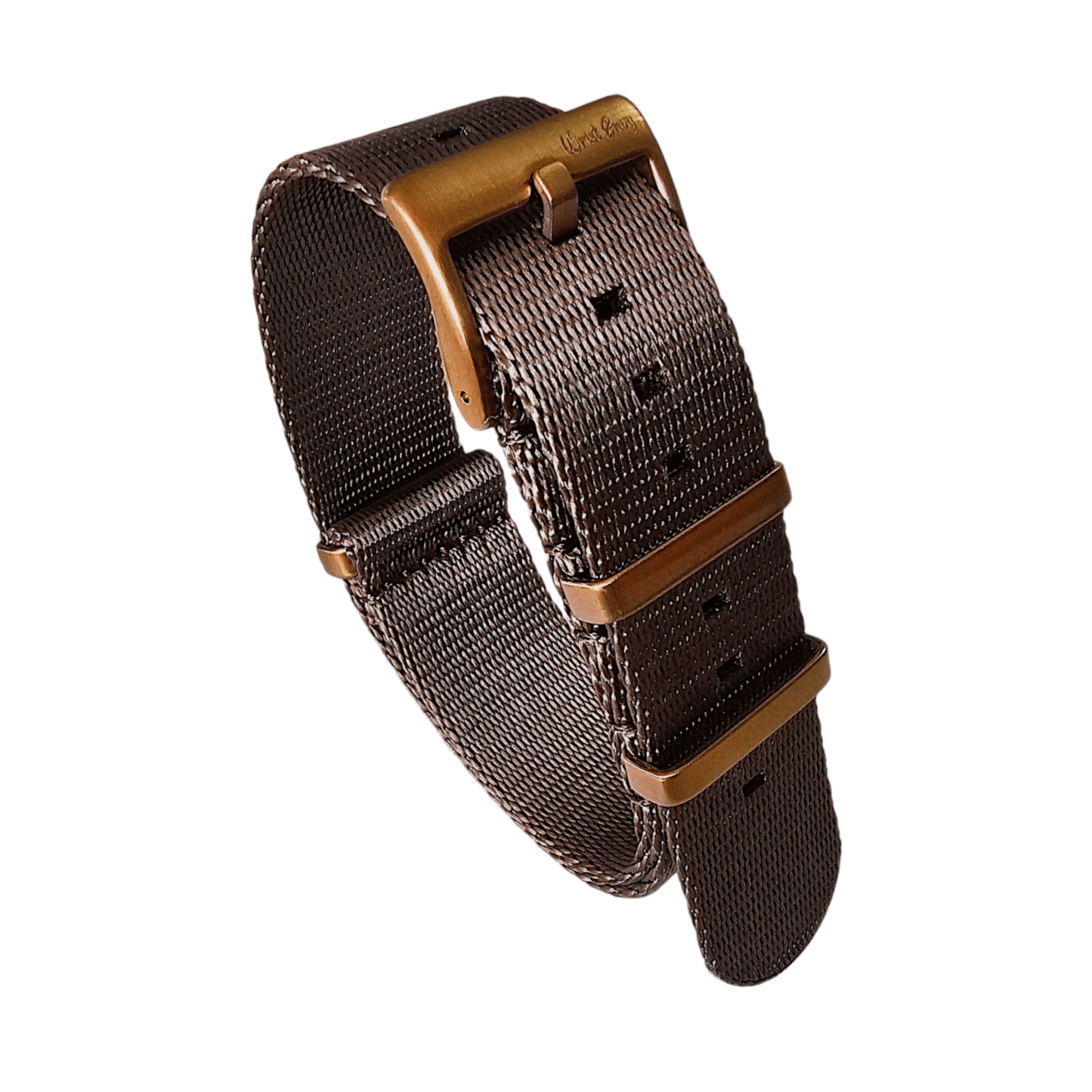 Bronze Military 1.4mm Thick Watch Strap Nylon 20mm 22mm Brown - Wrist Envy