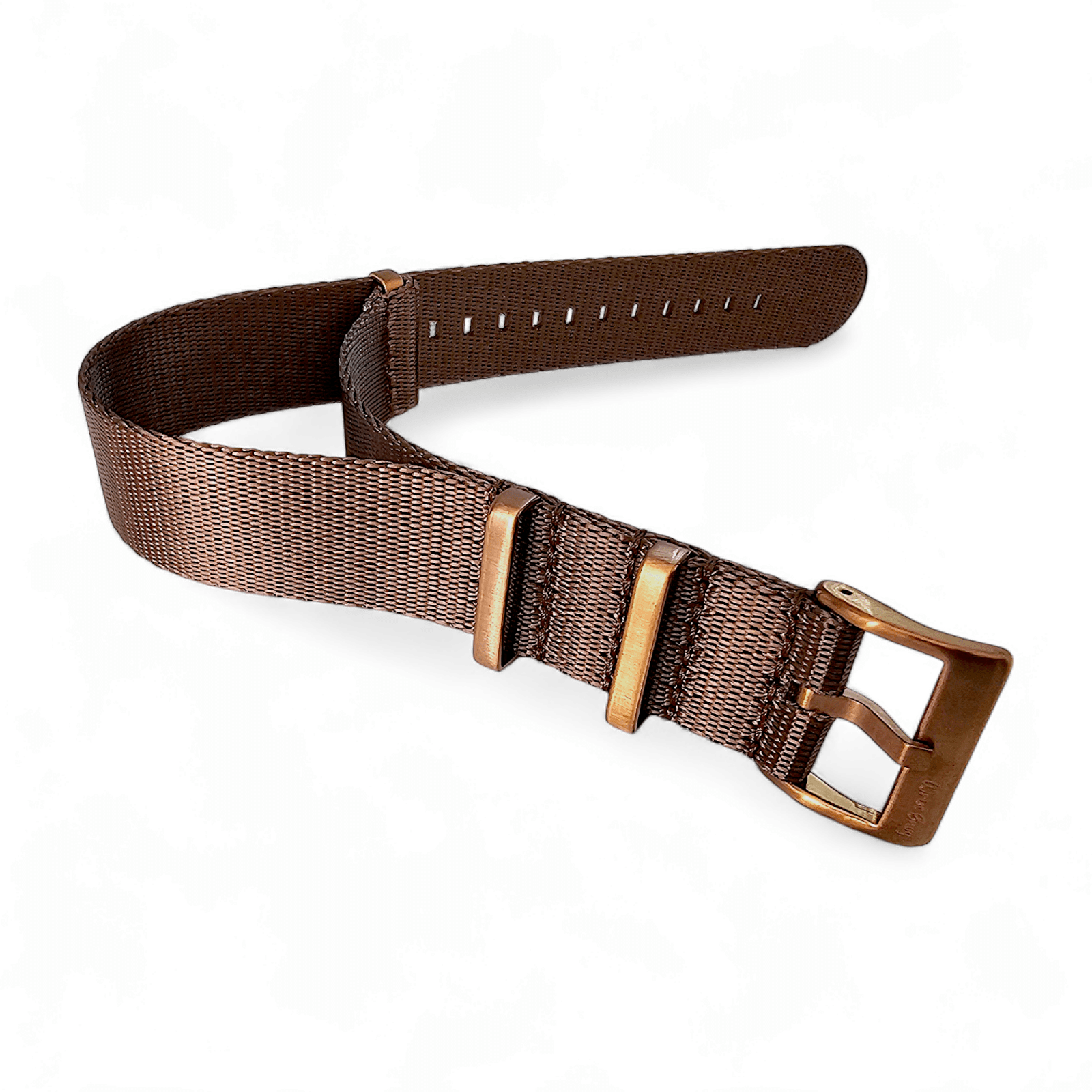 Bronze Military 1.4mm Thick Watch Strap Nylon 20mm 22mm Brown - Wrist Envy