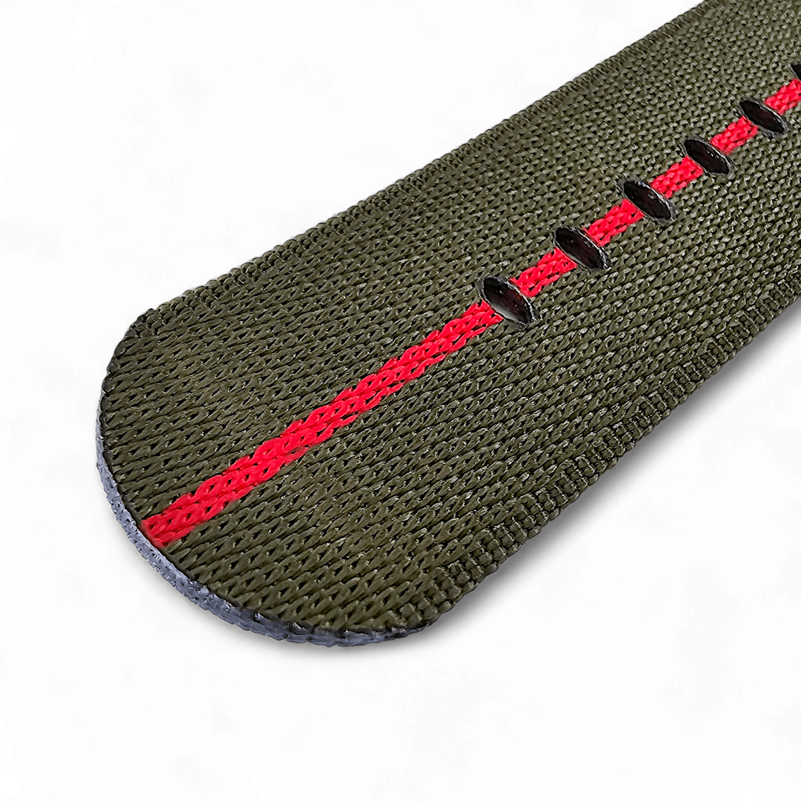 Bronze Military 1.8mm Thick Nylon Watch Strap Army Green Red 20mm 22mm - Wrist Envy