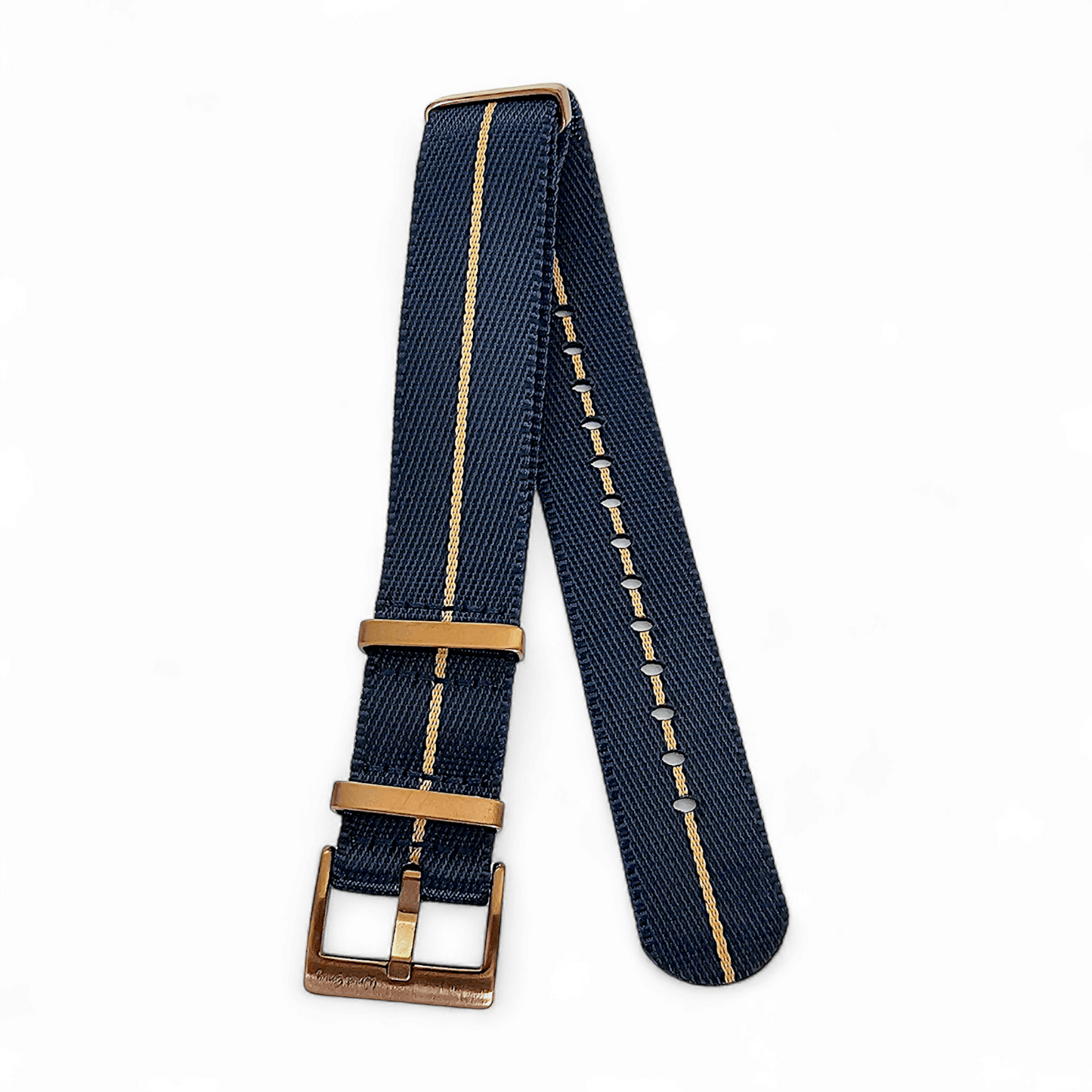 Bronze Military 1.8mm Thick Nylon Watch Strap Blue Black Khaki 20mm 22mm - Wrist Envy