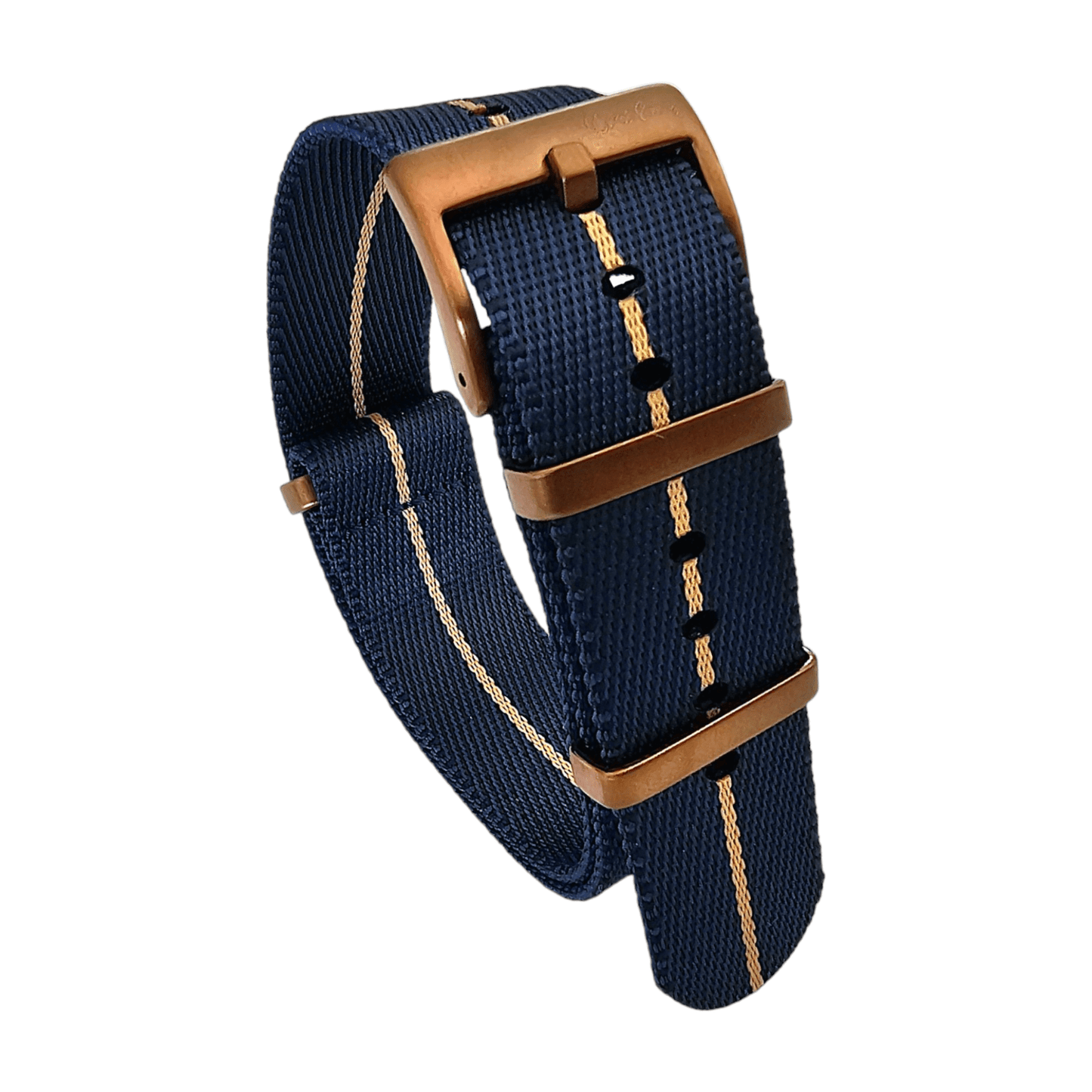 Bronze Military 1.8mm Thick Nylon Watch Strap Blue Black Khaki 20mm 22mm - Wrist Envy