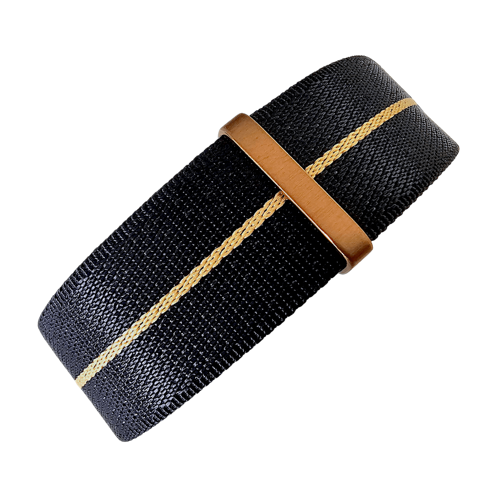 Bronze Military 1.8mm Thick Watch Strap Black Khaki 20mm 22mm - Wrist Envy