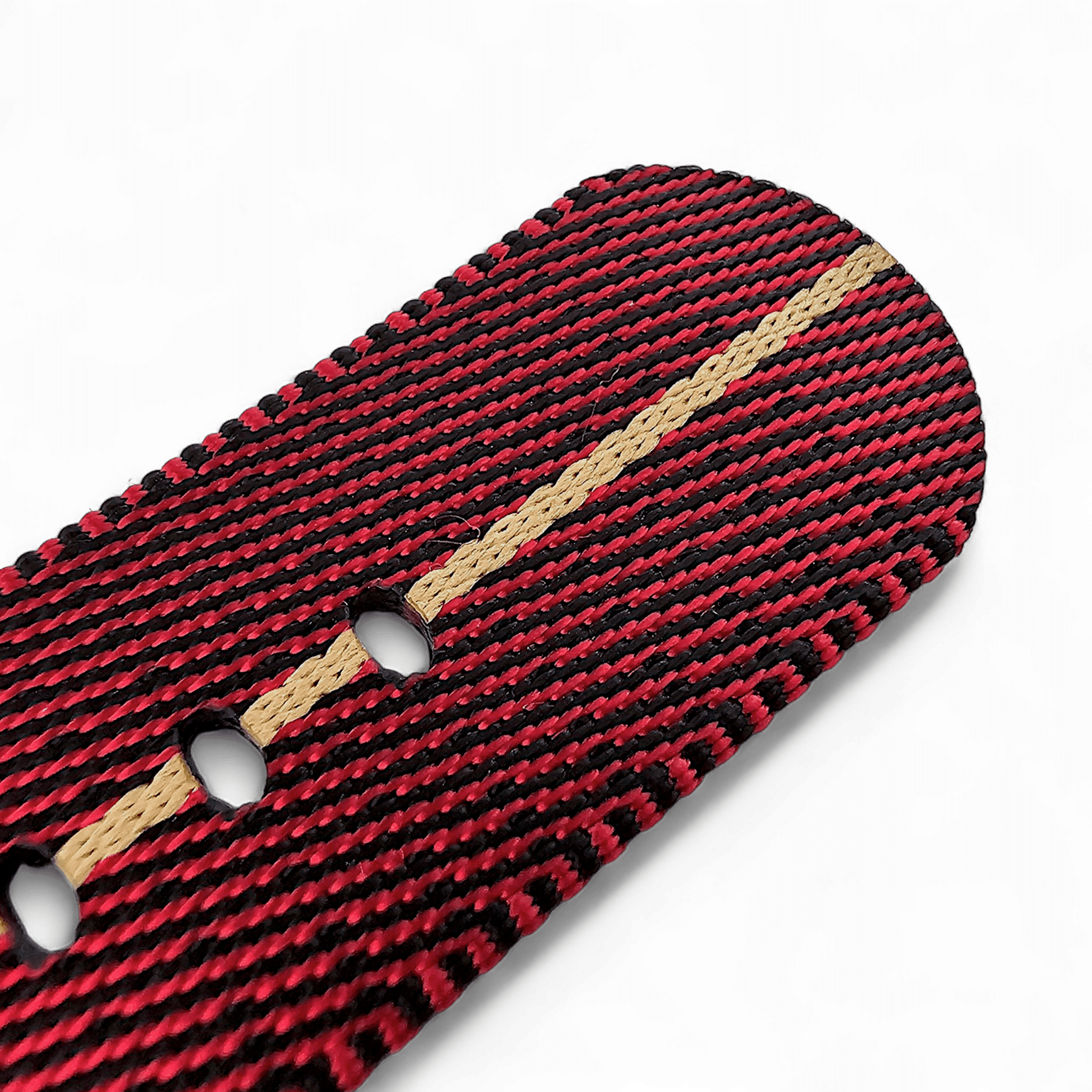 Bronze Military Nylon 1.8mm Thick Watch Strap Red Black Khaki 20mm 22mm - Wrist Envy