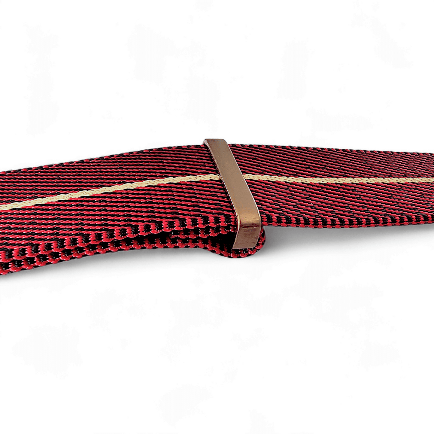 Bronze Military Nylon 1.8mm Thick Watch Strap Red Black Khaki 20mm 22mm - Wrist Envy