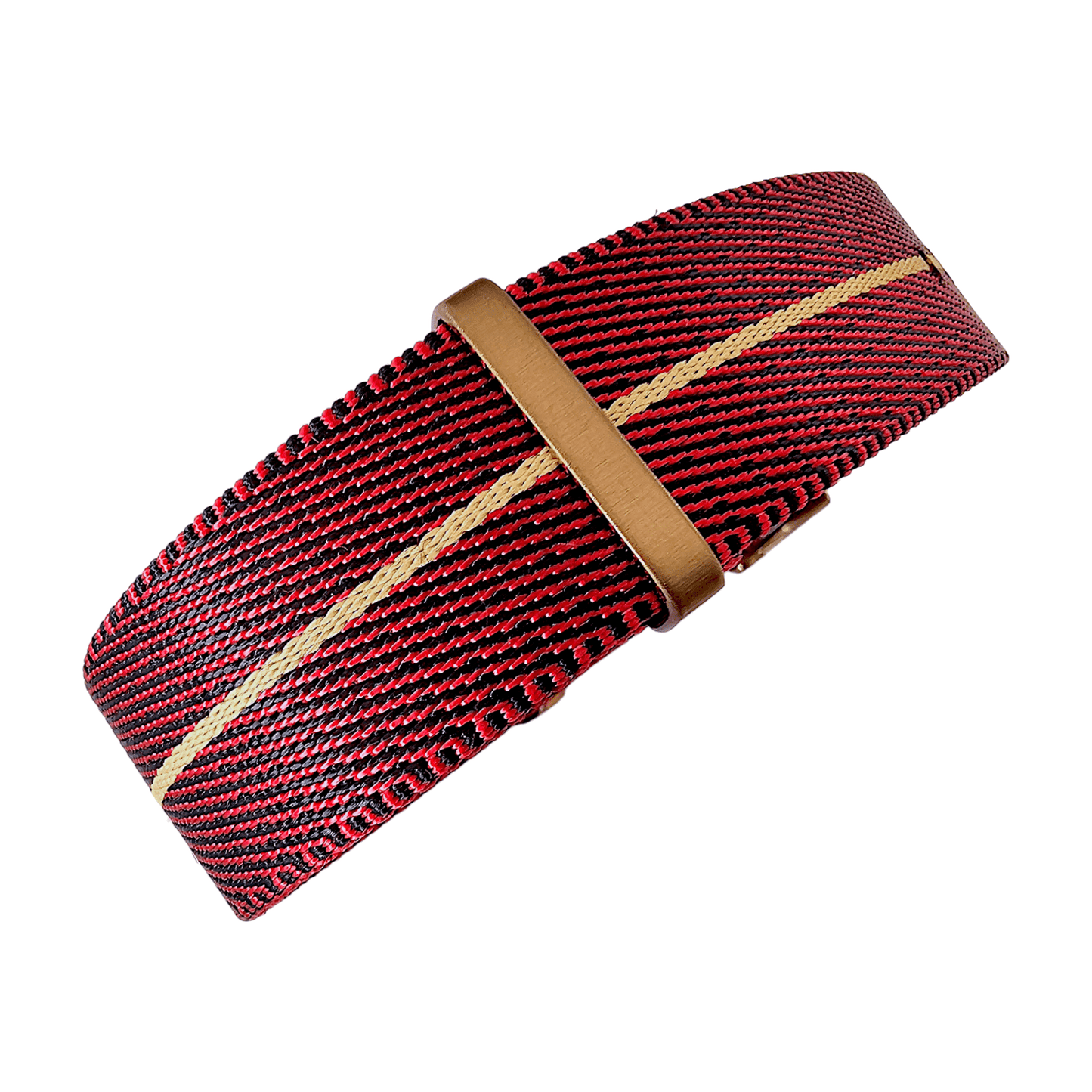 Bronze Military Nylon 1.8mm Thick Watch Strap Red Black Khaki 20mm 22mm - Wrist Envy